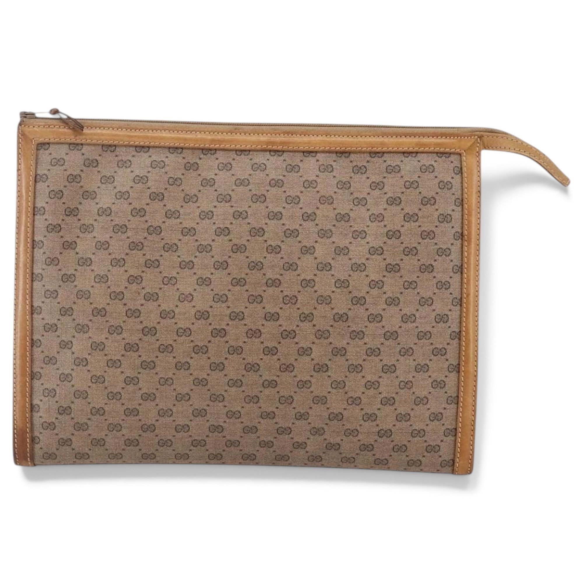 Leather clutch bag