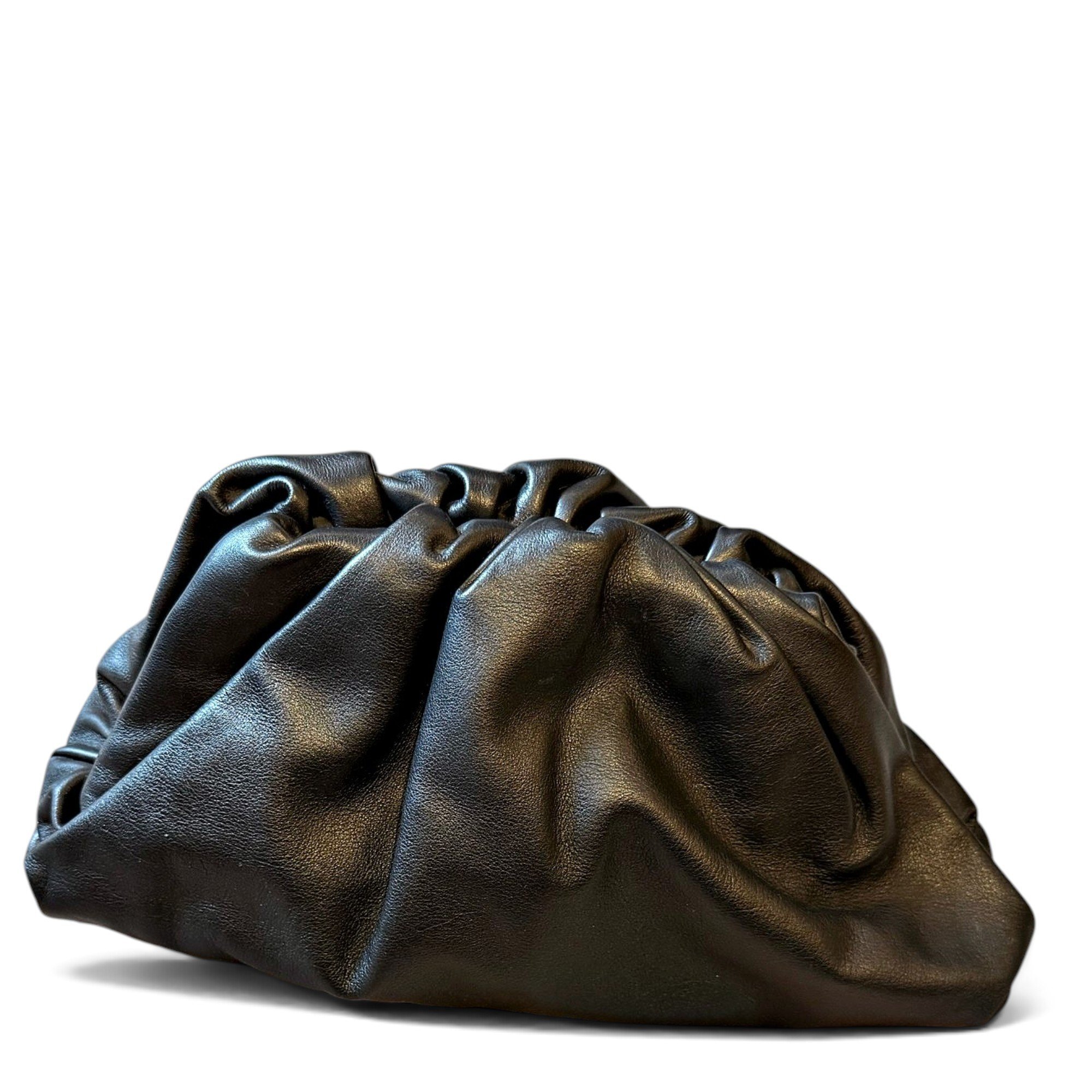 Pouch leather clutch bag