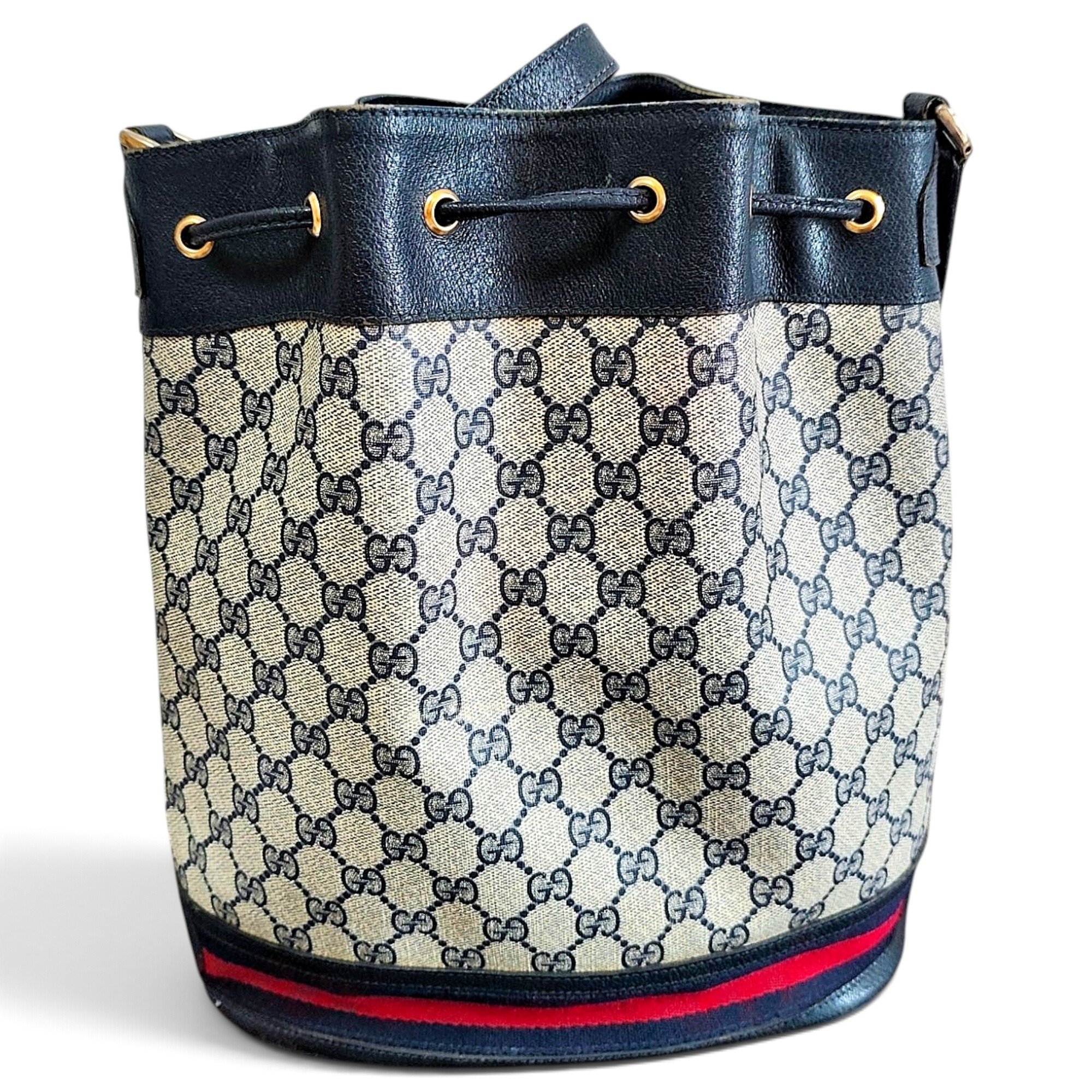 Ophidia Bucket leather handbag