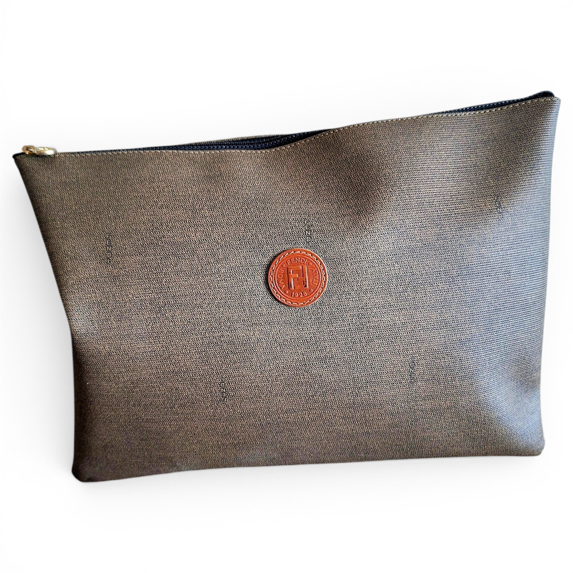 Leather clutch bag
