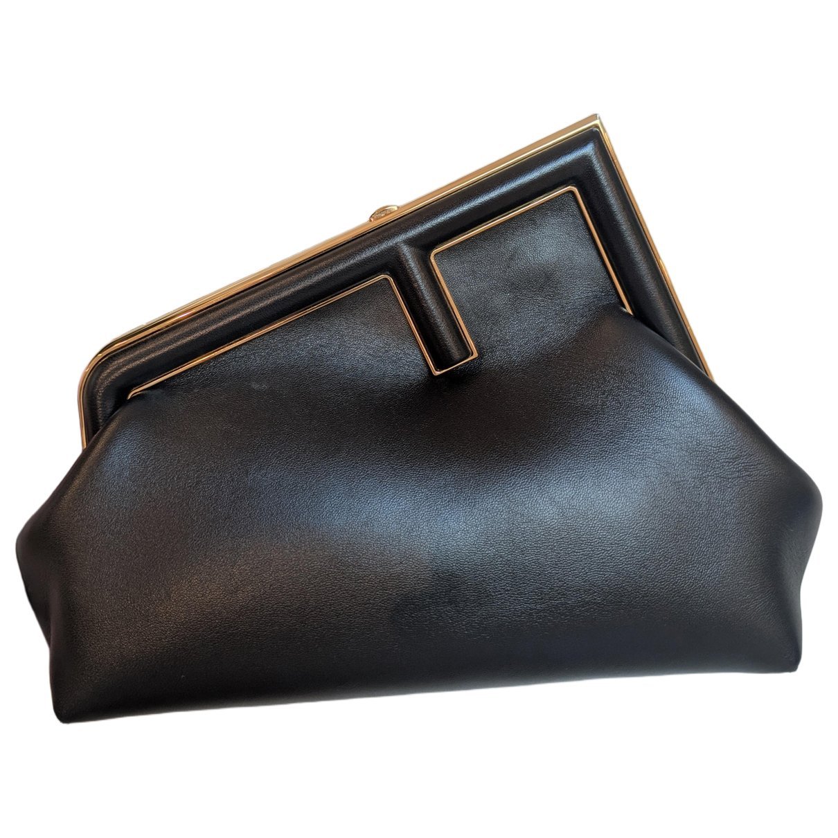 Leather clutch bag