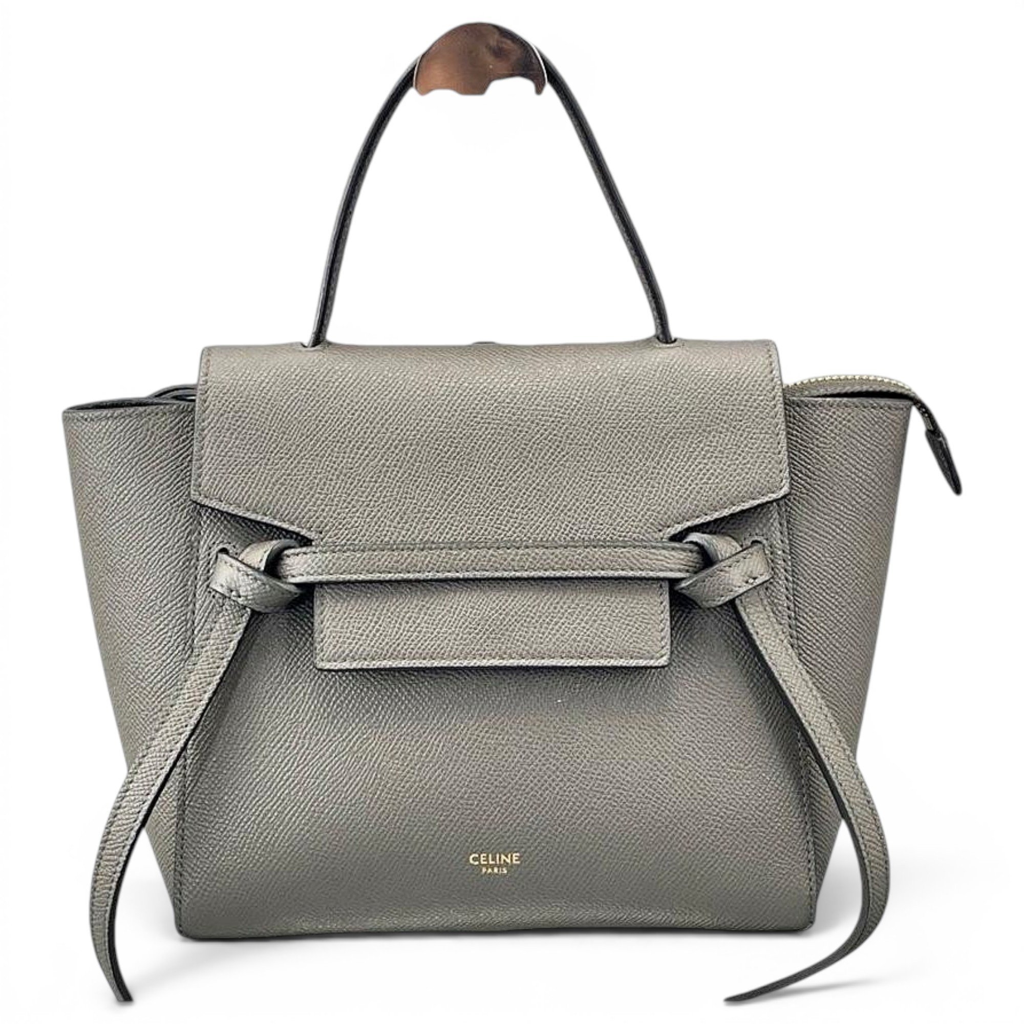Belt leather handbag