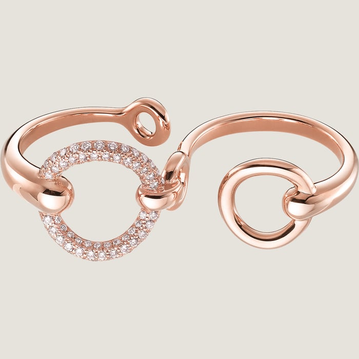 Sans Coloris Filet d'Or Double Ring, Large Model