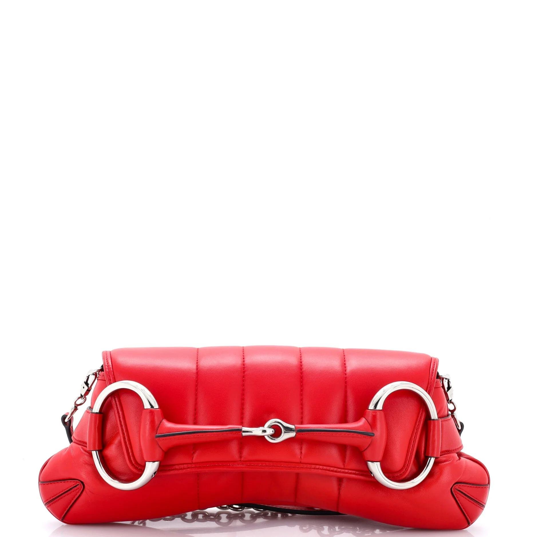 Leather clutch bag