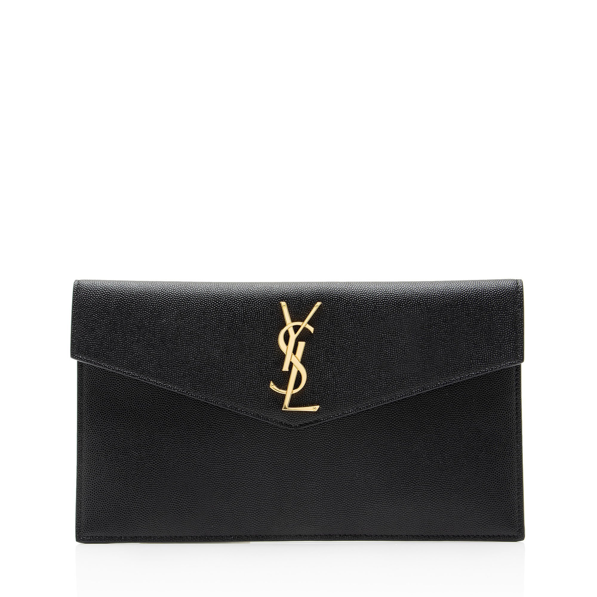 Leather clutch bag
