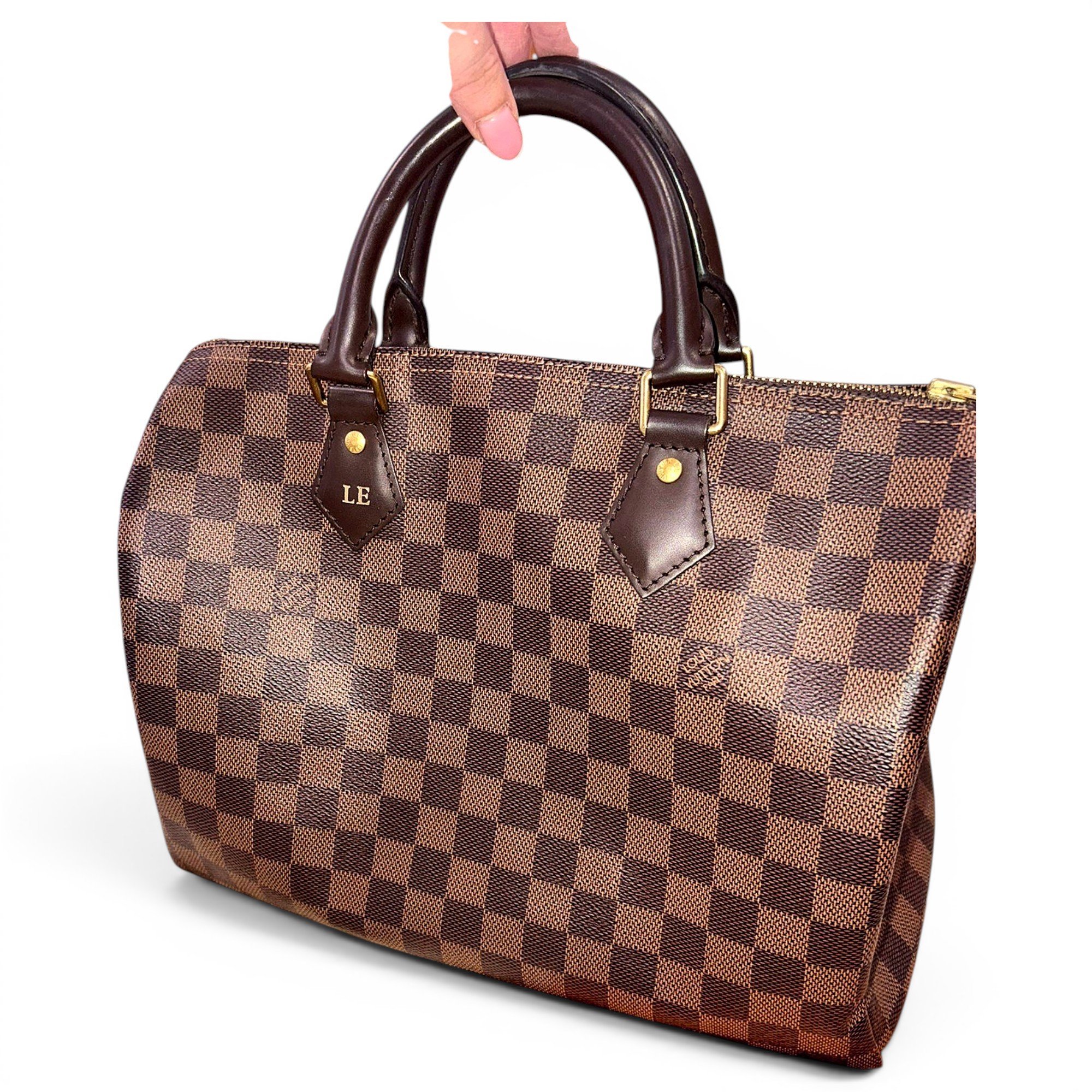Speedy leather handbag