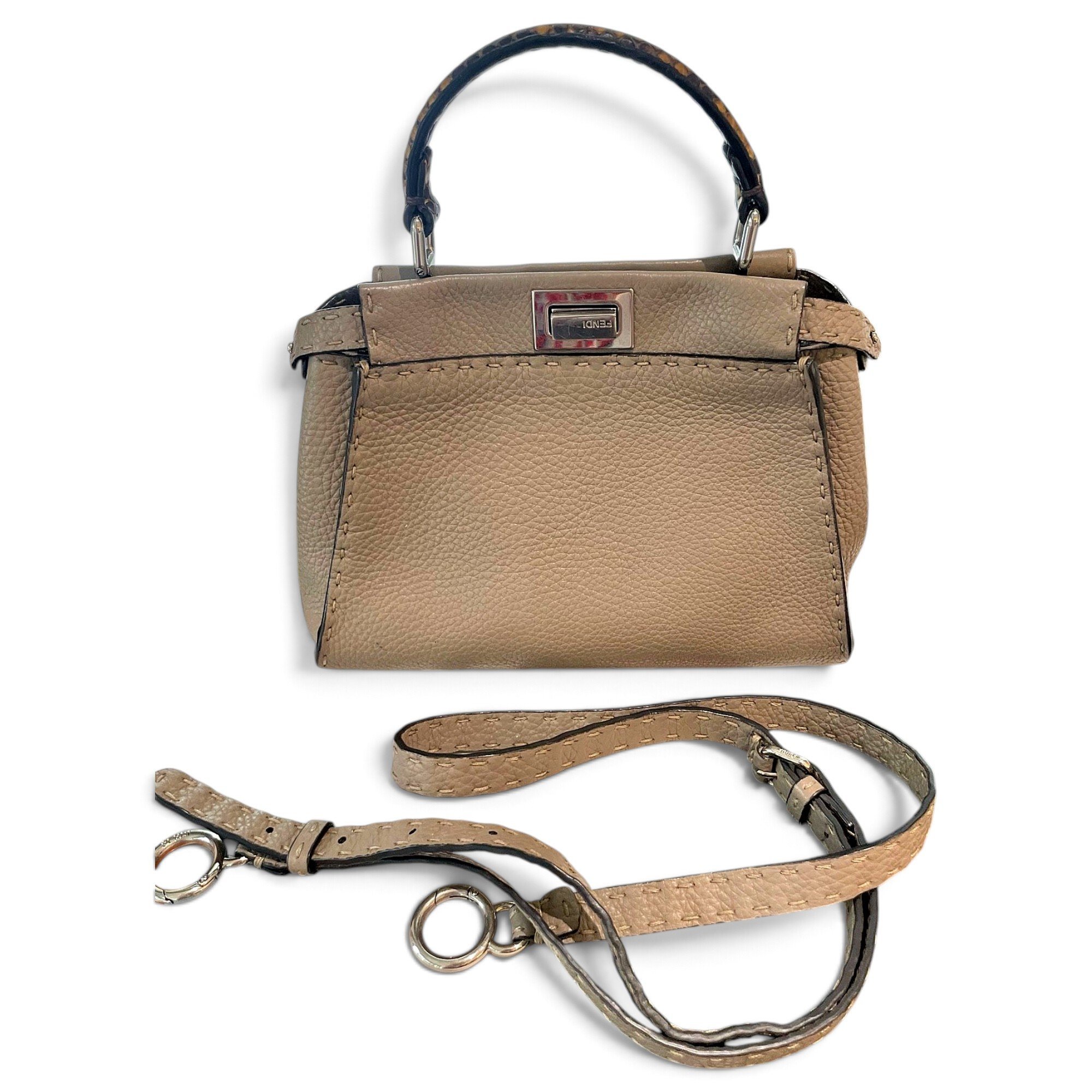 Peekaboo leather handbag