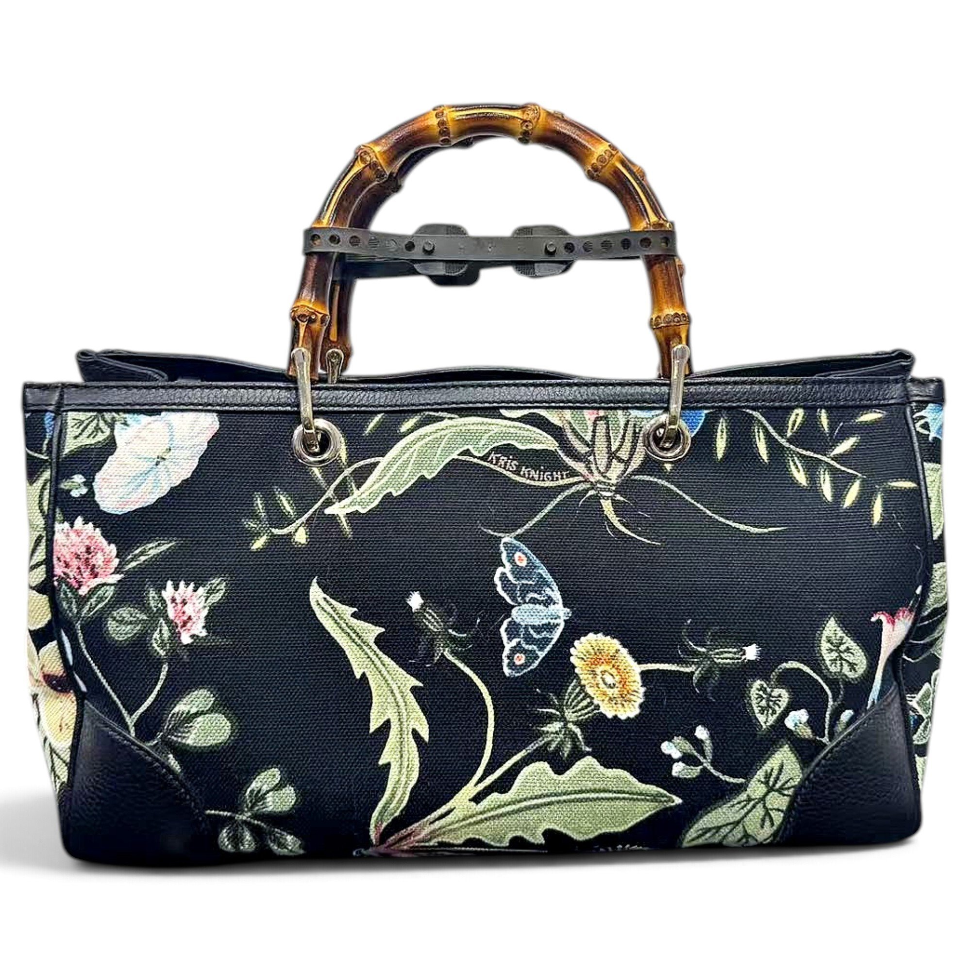 Bamboo Shopper leather handbag