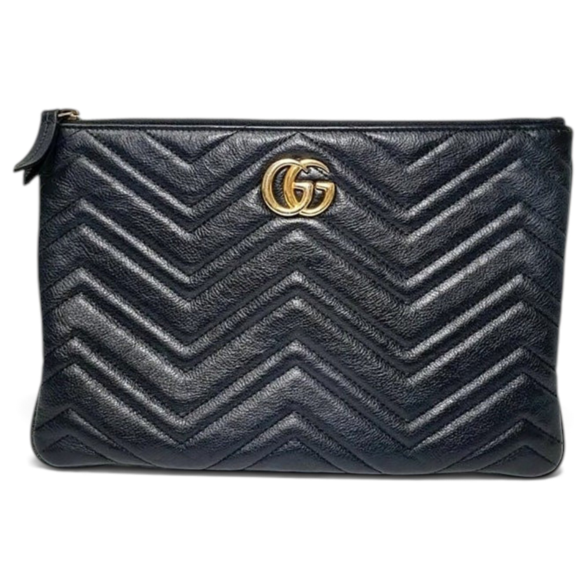 Leather clutch bag
