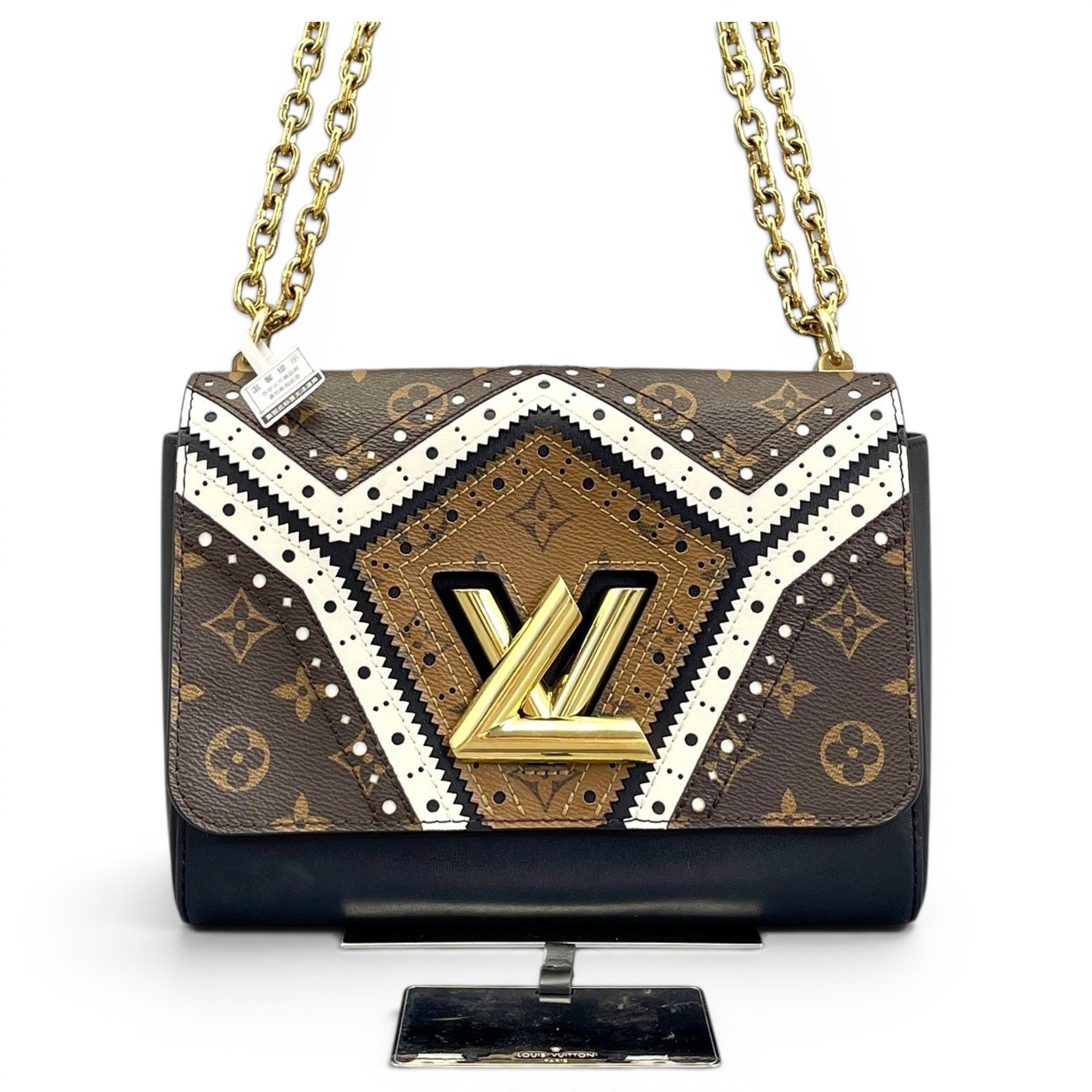 Twist leather handbag