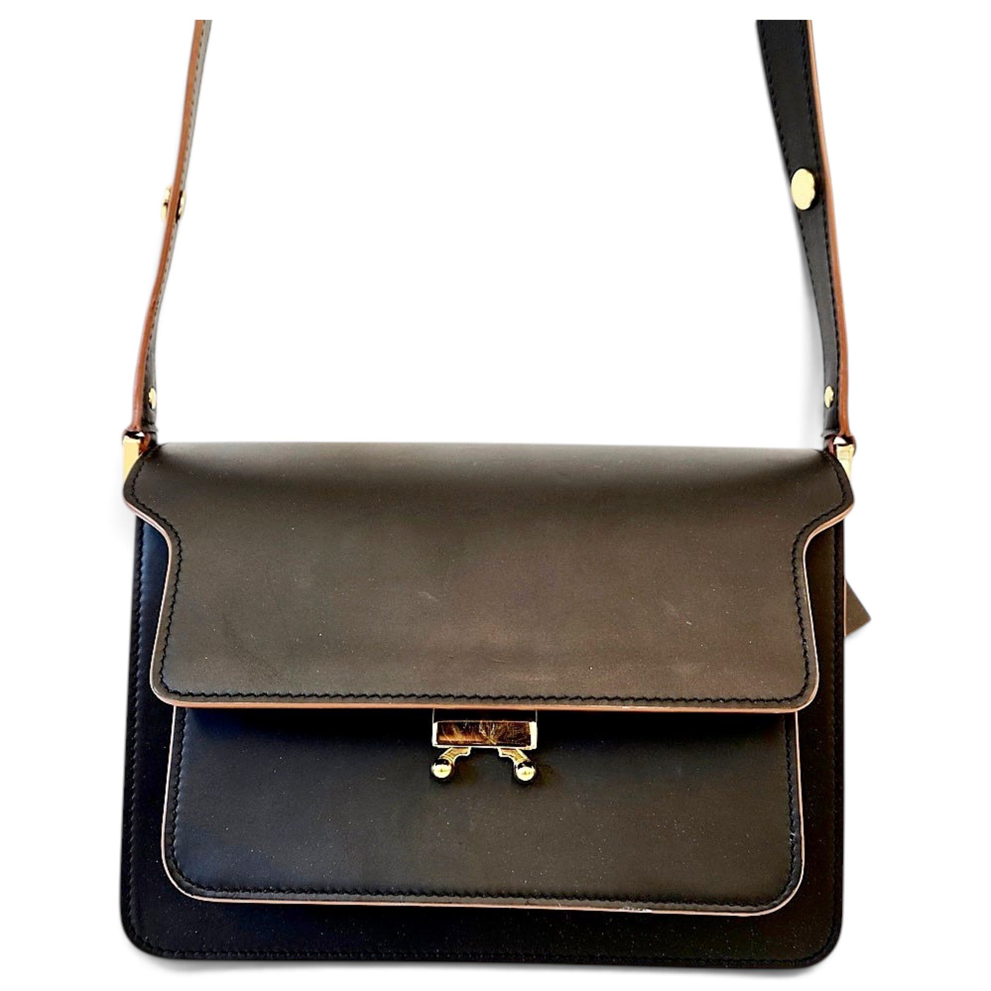 Marni Trunk leather crossbody bag