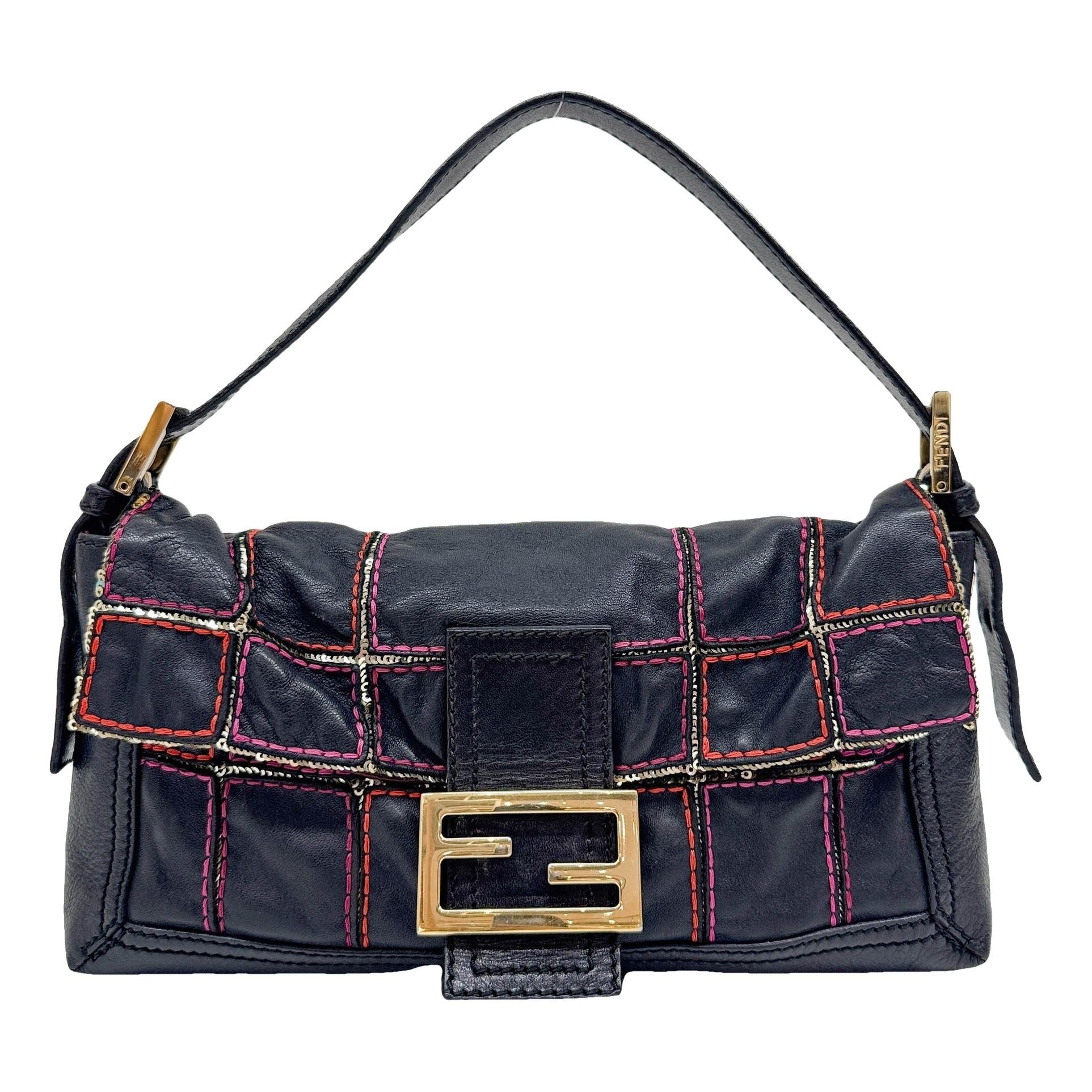 Baguette leather handbag