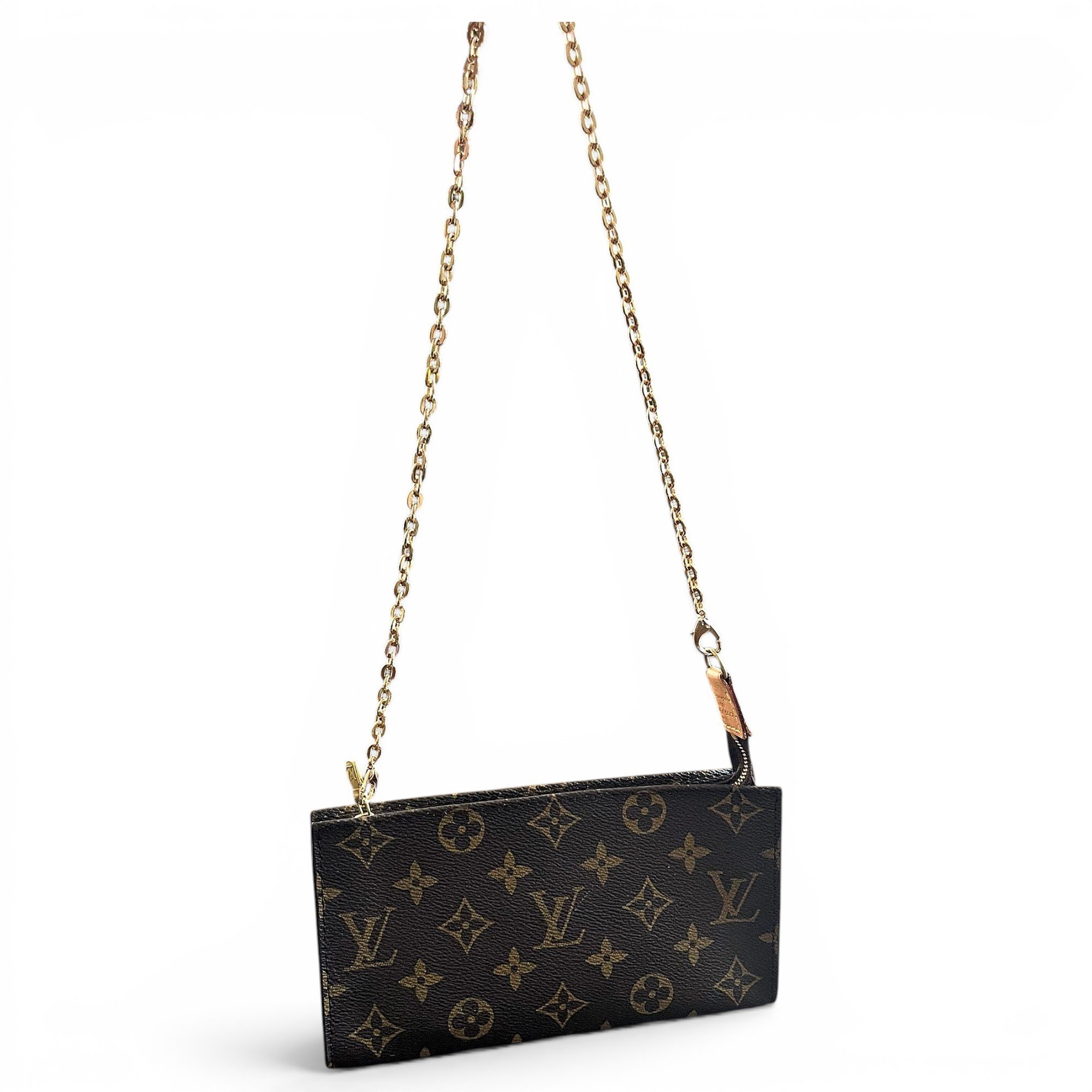 Leather clutch bag