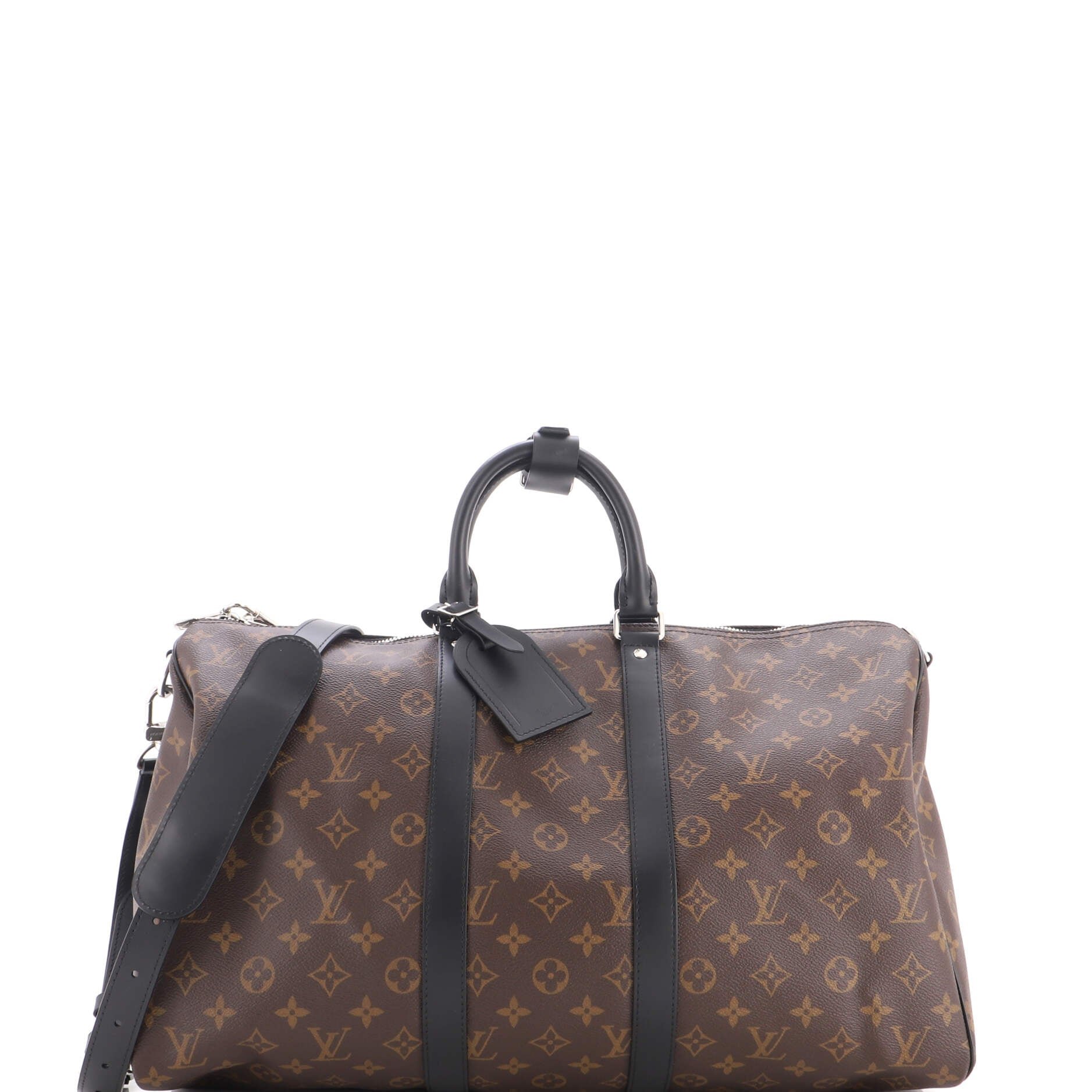 Keepall Bandouliere Bag Macassar Monogram Canvas 45