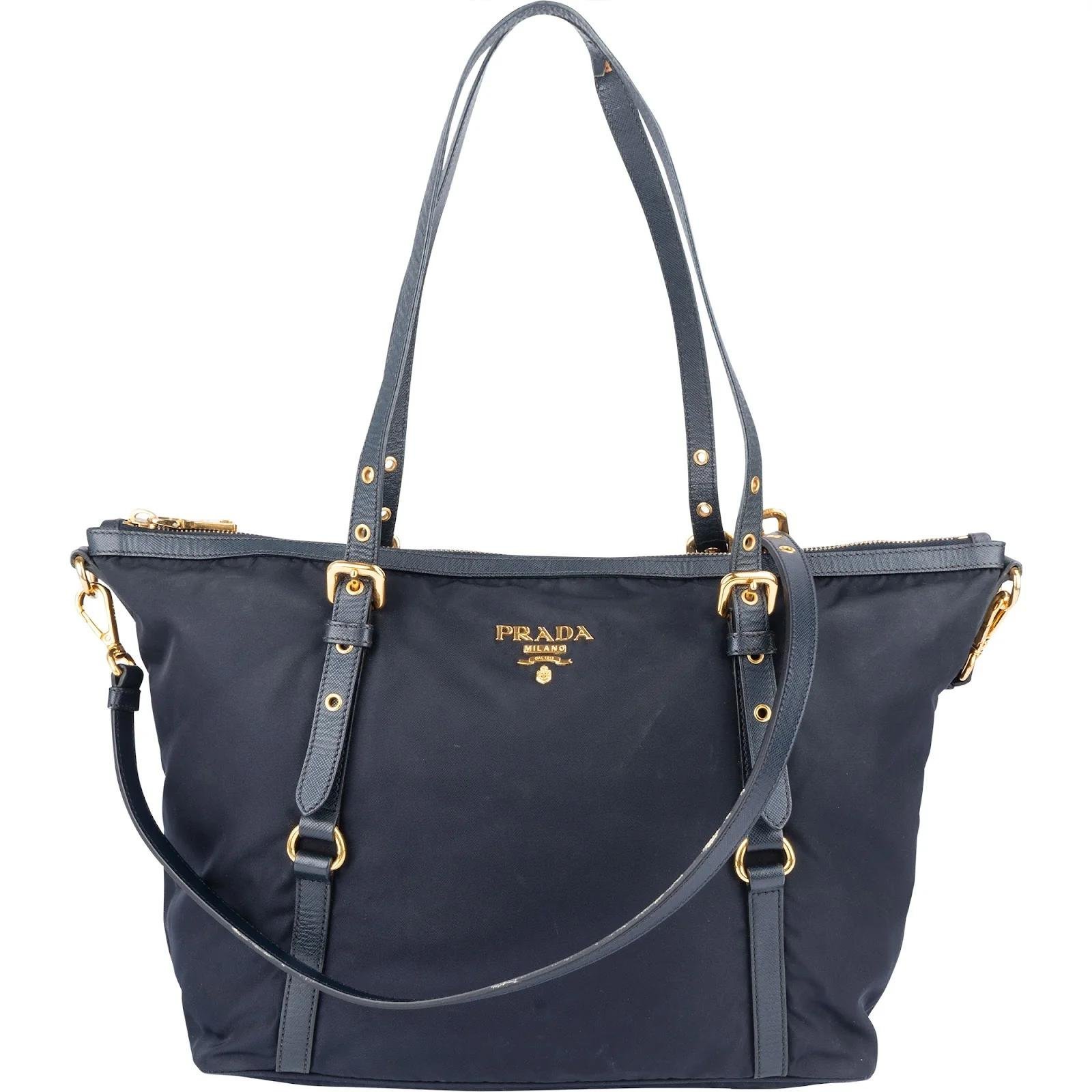 Re-Nylon leather handbag