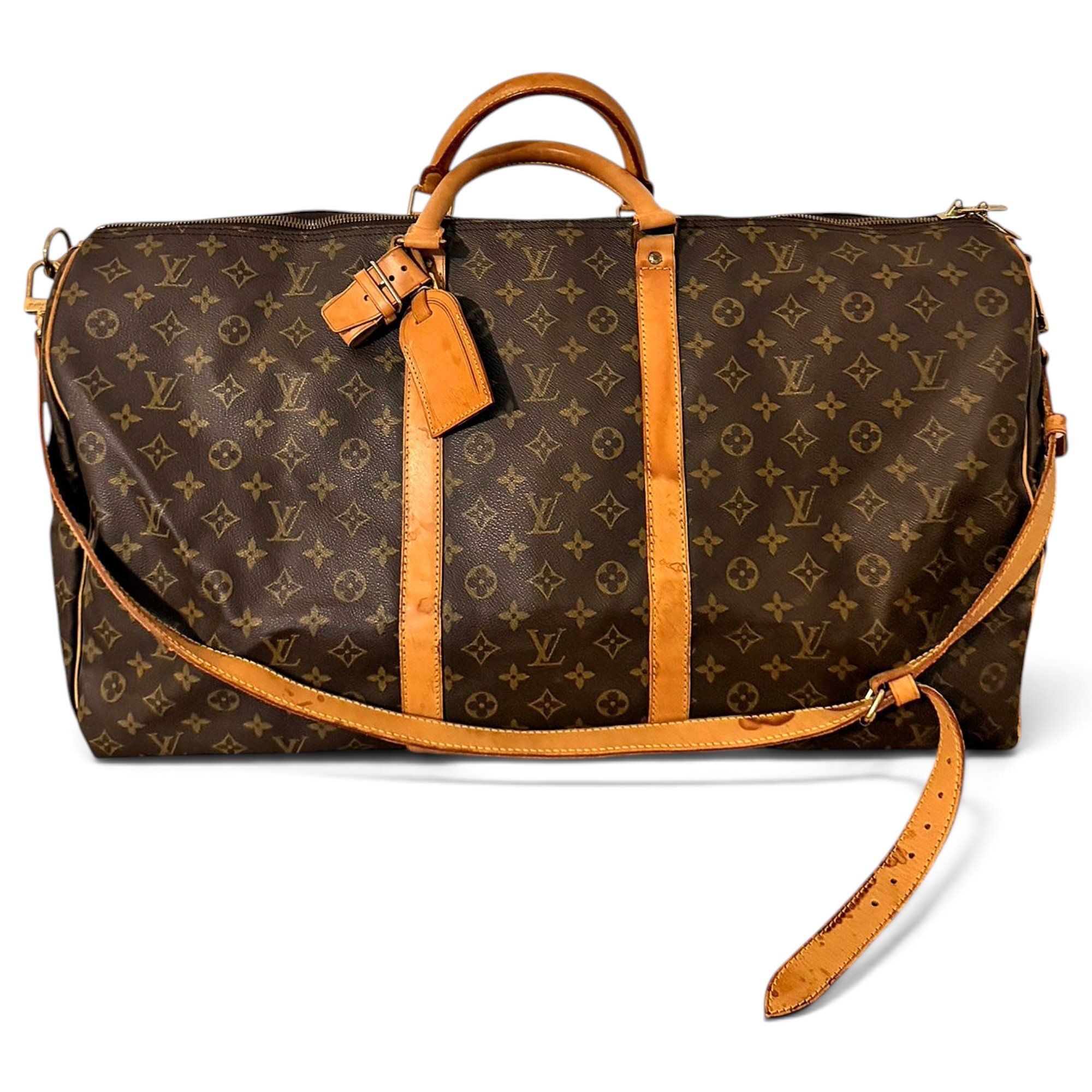 Keepall leather travel bag