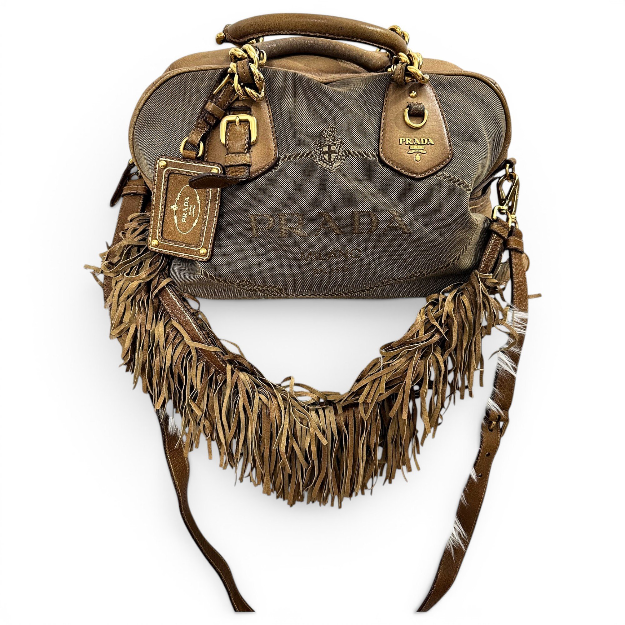 Leather bowling bag