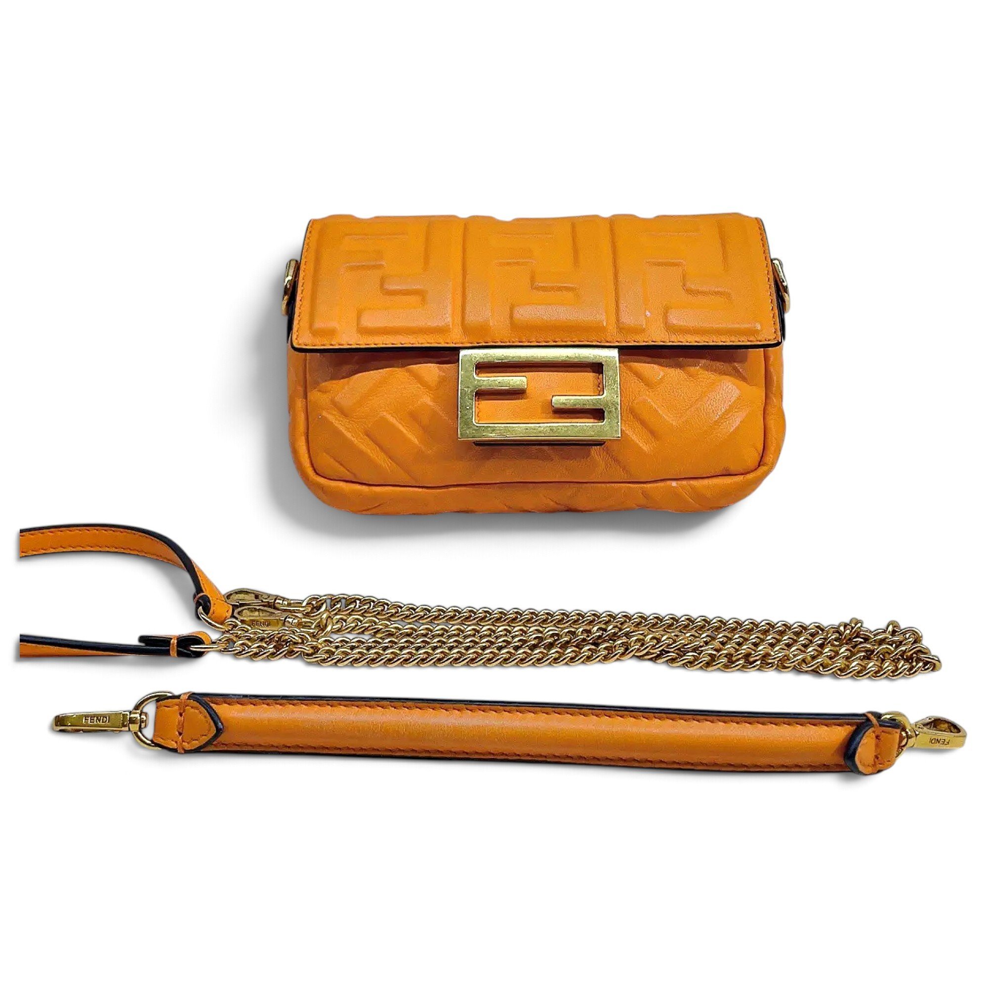 Baguette leather crossbody bag