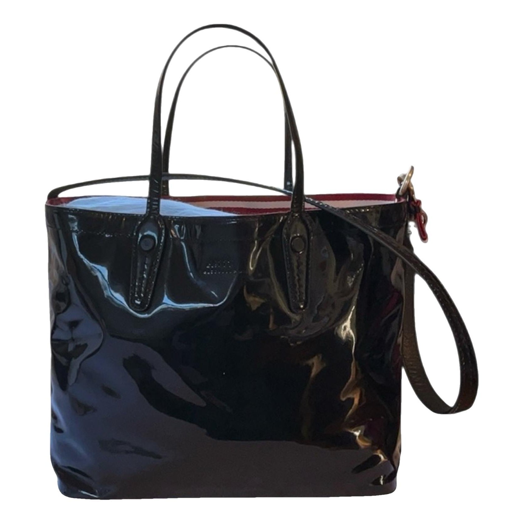 Patent leather tote