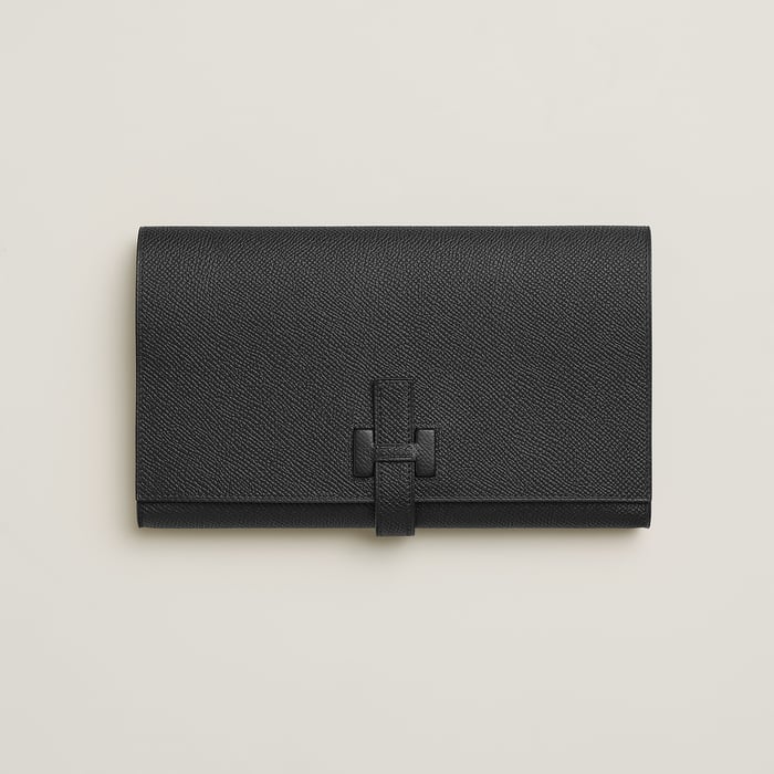 Noir New H Passant Toutenmain Wallet