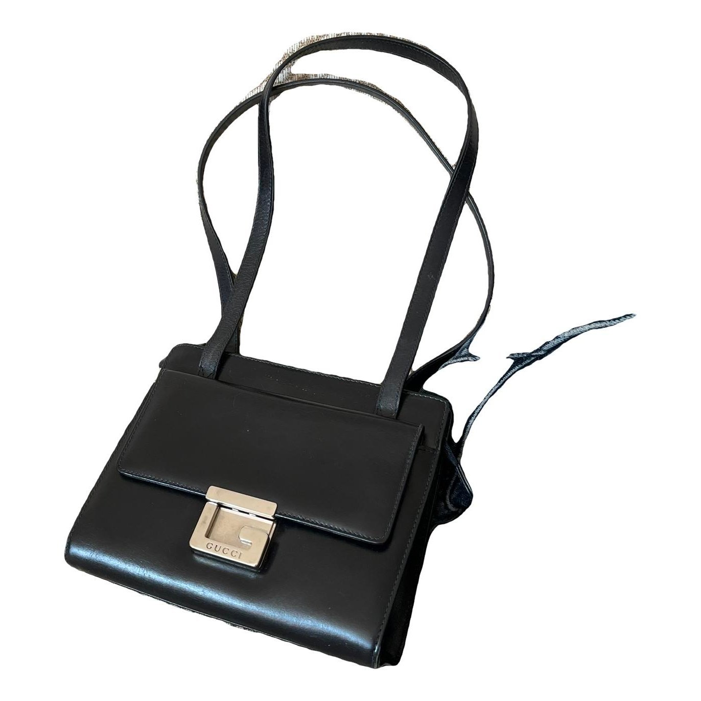 Square G leather handbag