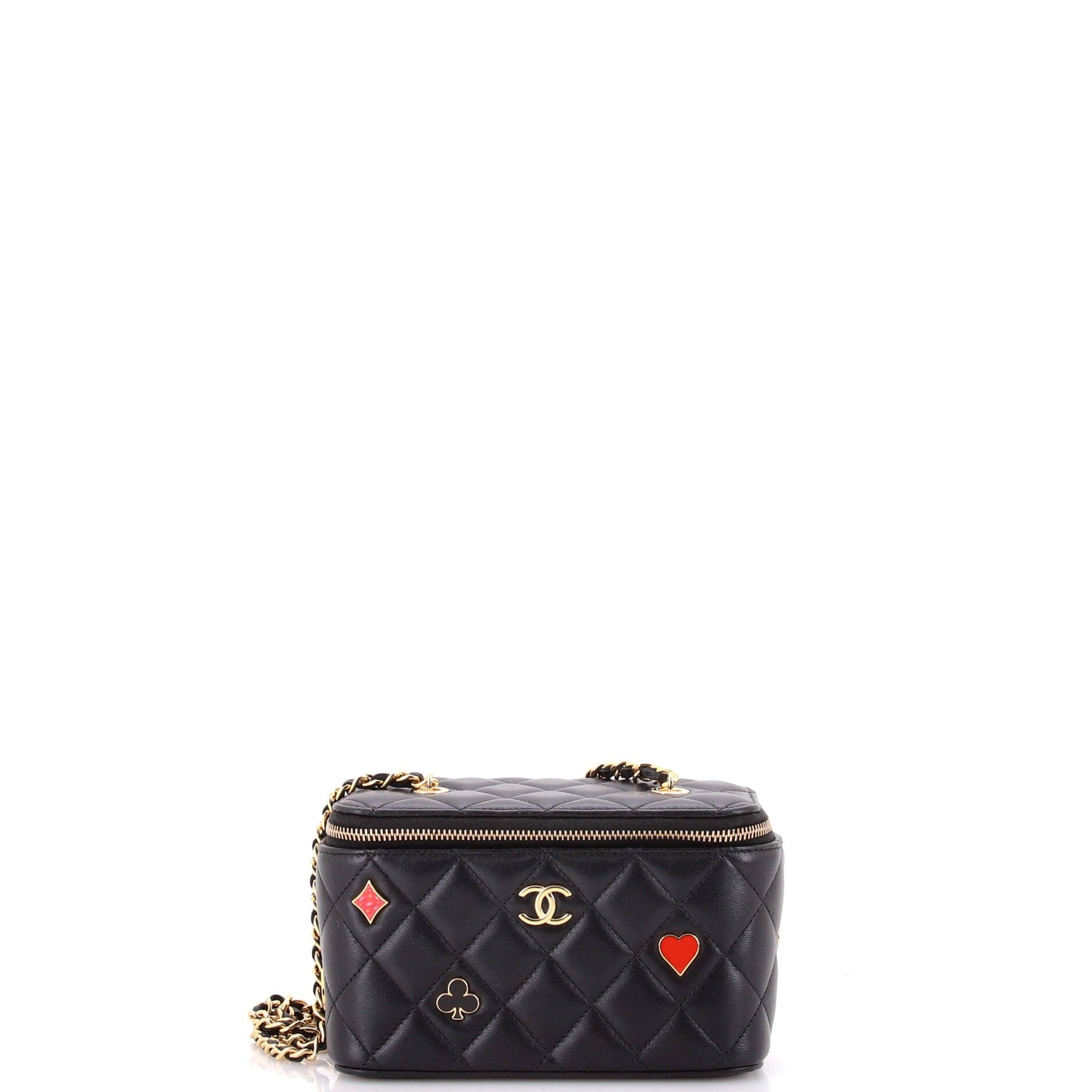 Chanel Coco Casino Vanity Case with Chain Quilted Lambskin Small