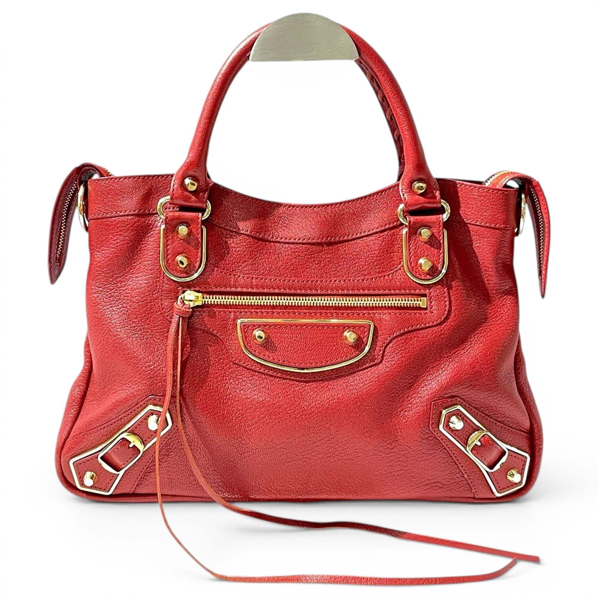 City leather handbag