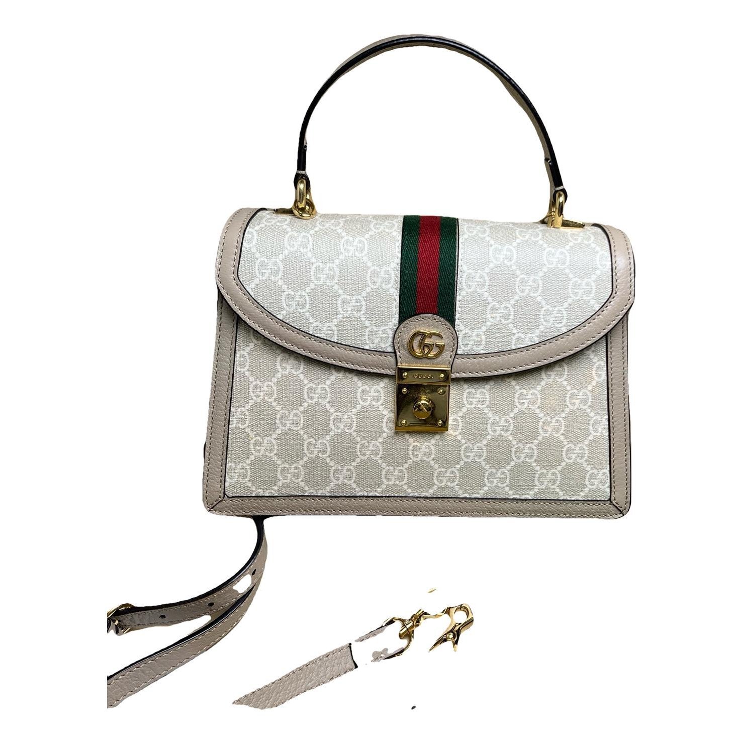 Ophidia Flap Top Handle leather handbag