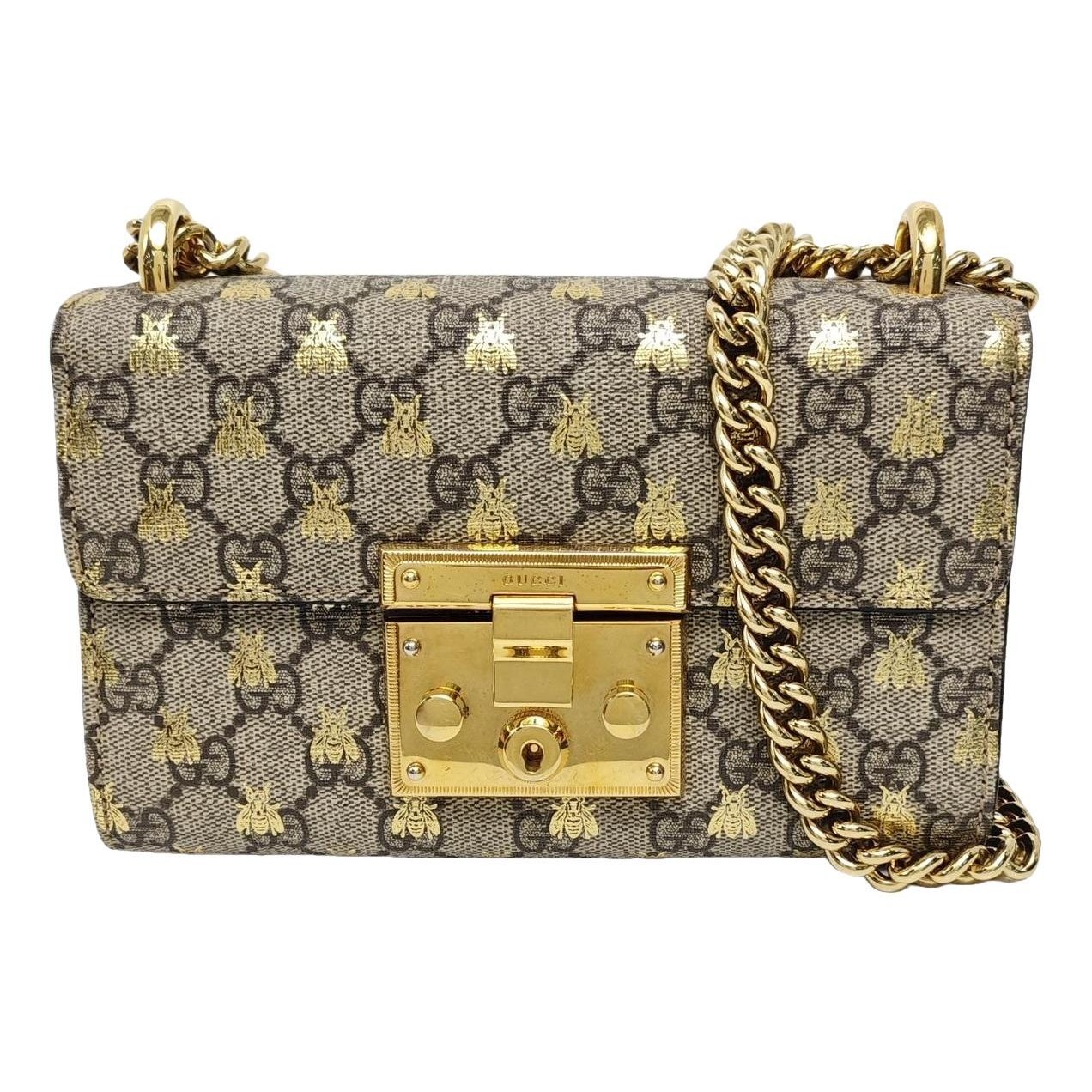 Padlock leather handbag