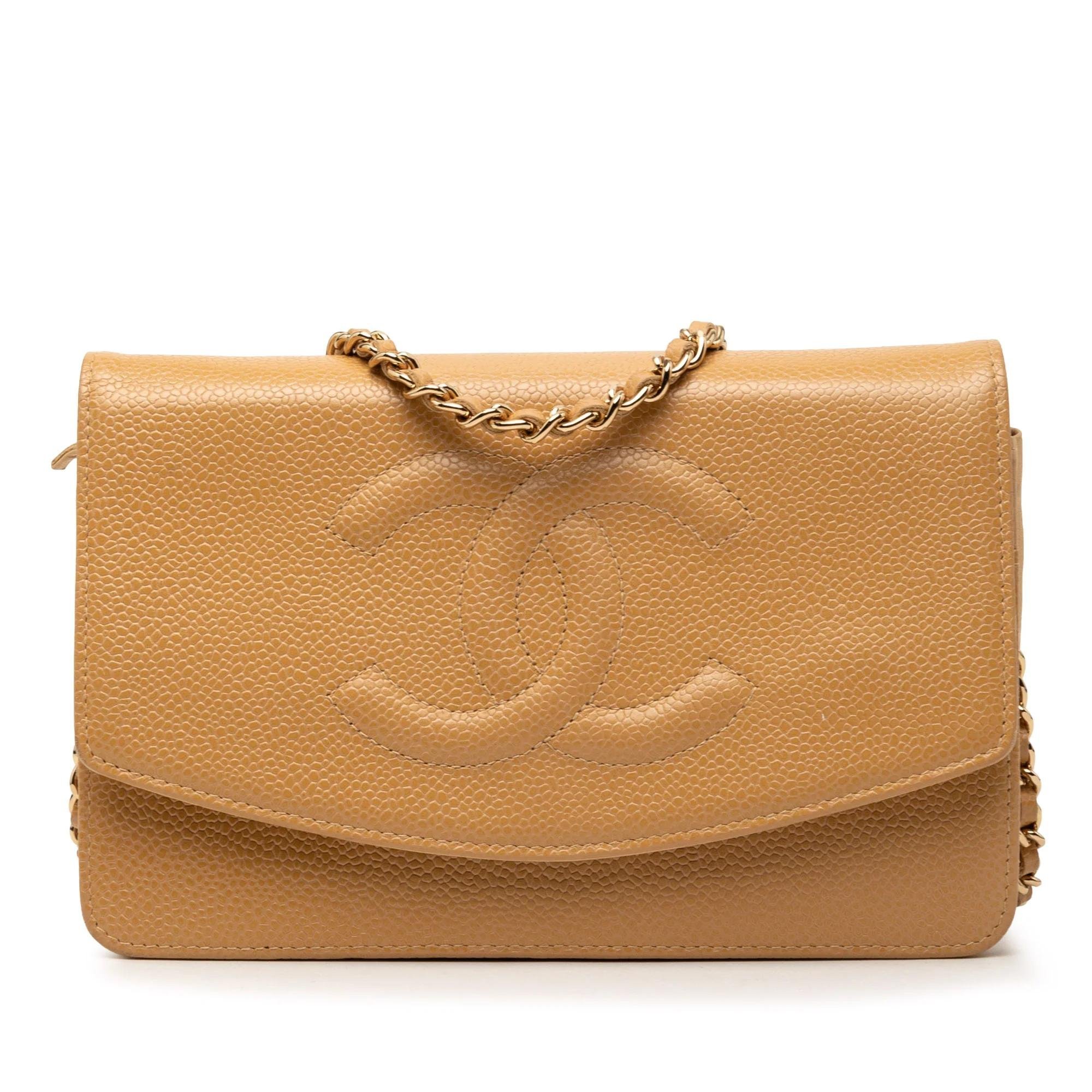 Wallet On Chain leather crossbody bag