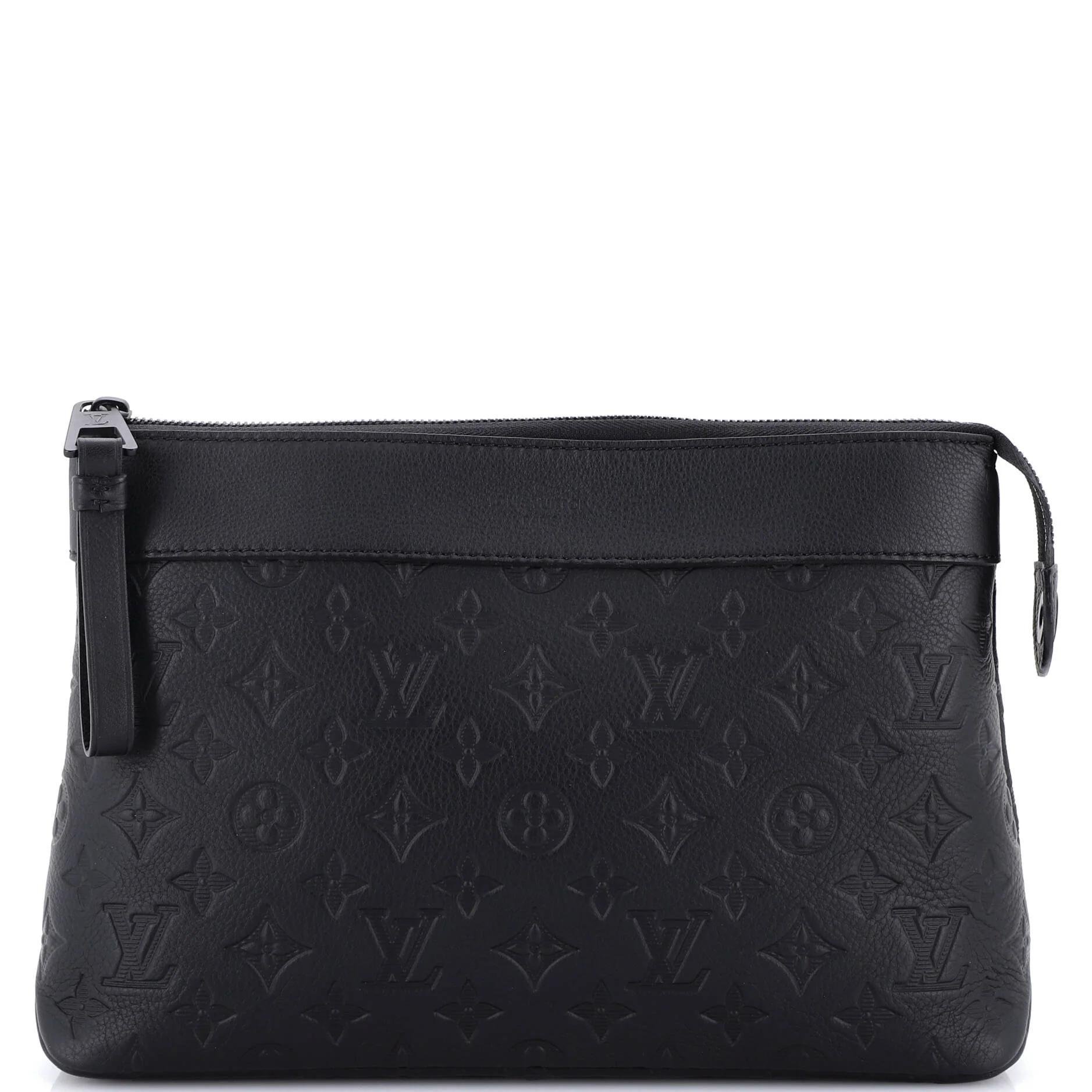 Leather clutch bag