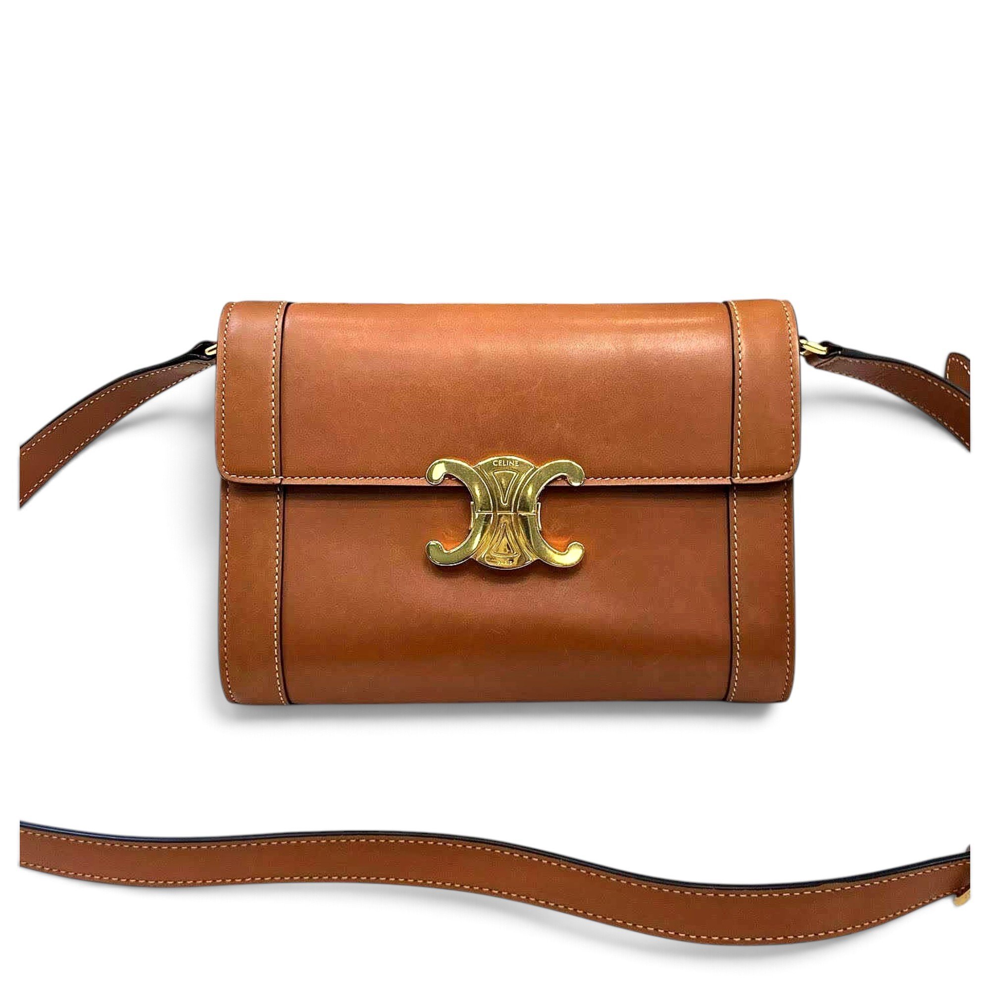 Triomphe leather handbag