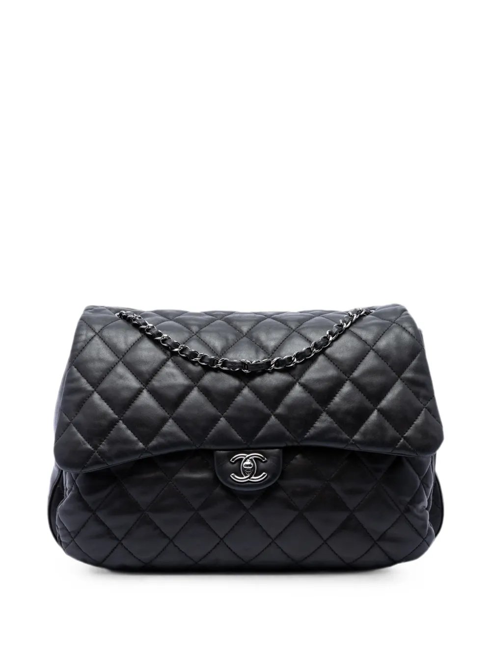 2011 Maxi Quilted Lambskin 3 Accordion Flap shoulder bag