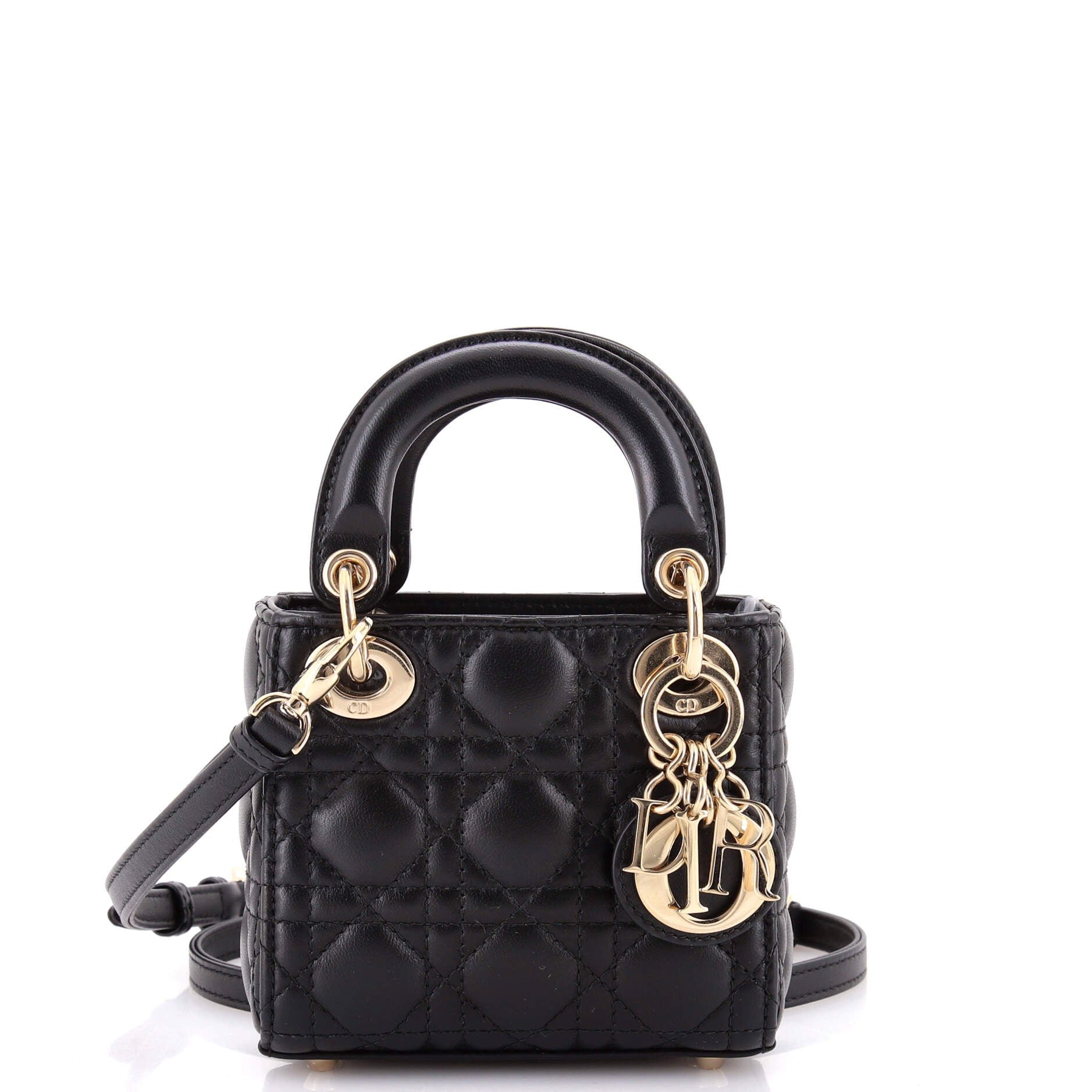 Lady Dior Bag Cannage Quilt Lambskin Micro