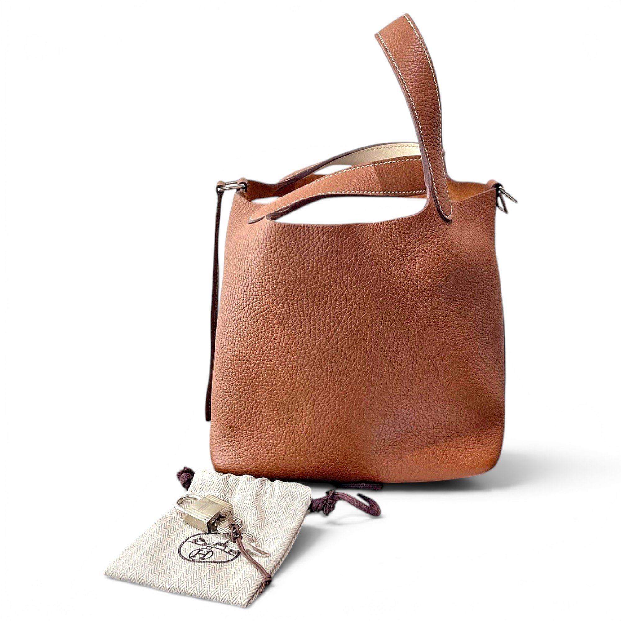Picotin leather handbag