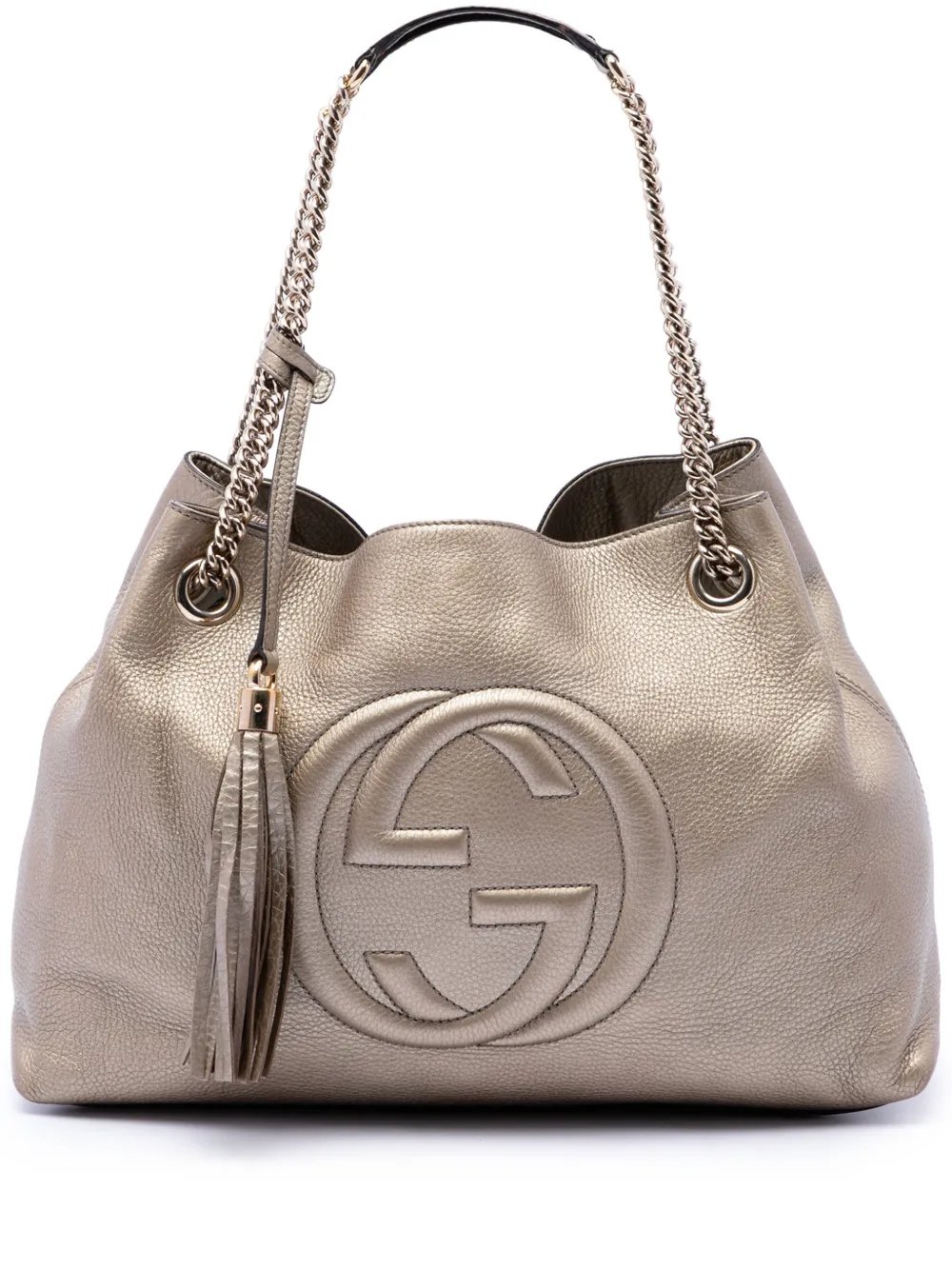 2016-2026 Medium Metallic Calfskin Soho Chain tote bag