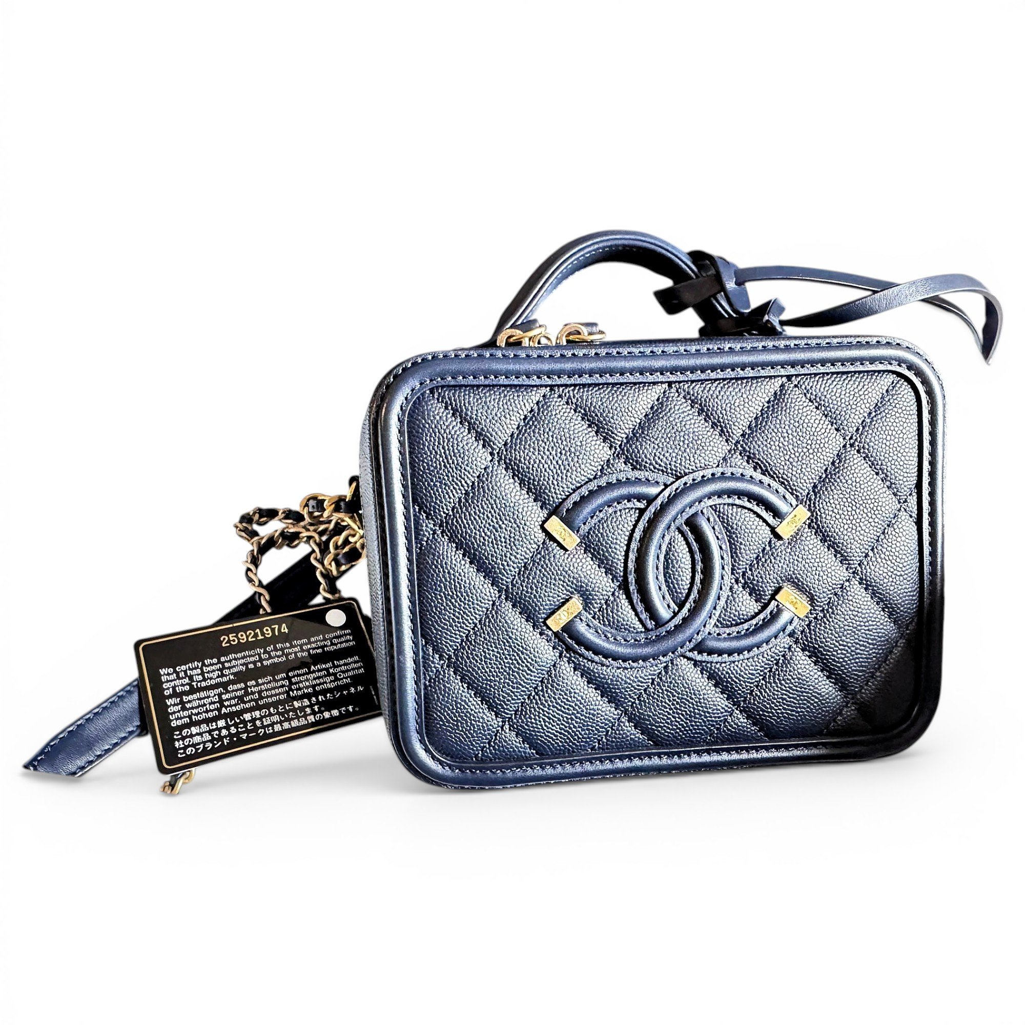 Vanity leather handbag