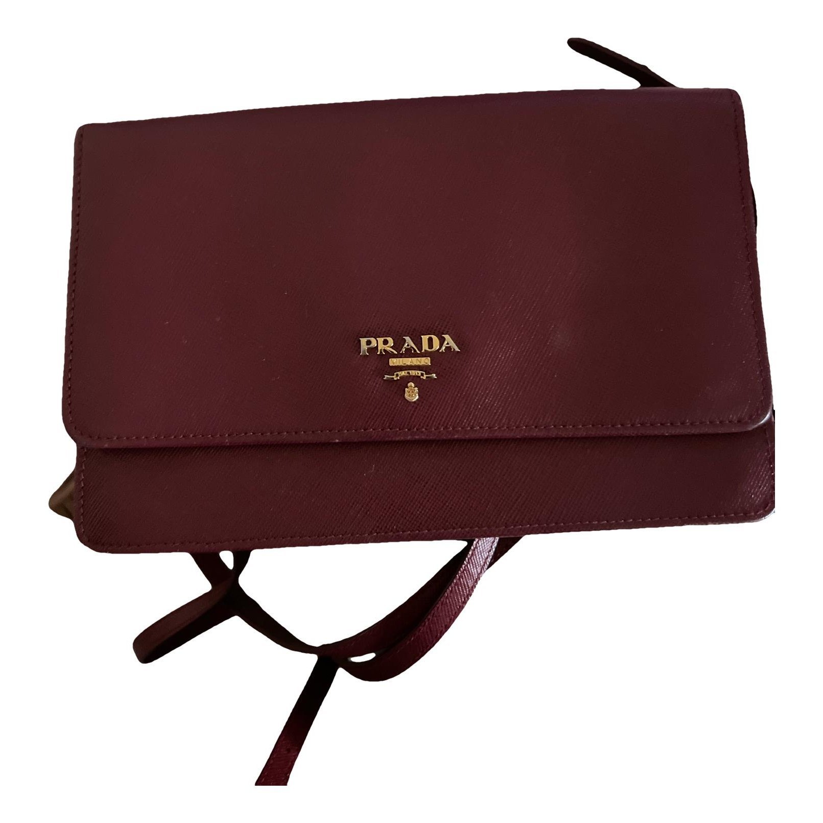 Leather clutch bag