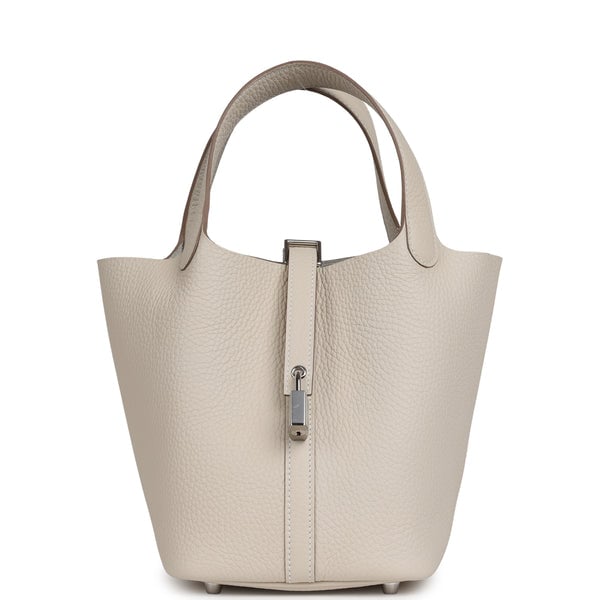 Hermes Picotin Lock 18 Craie Clemence Palladium Hardware