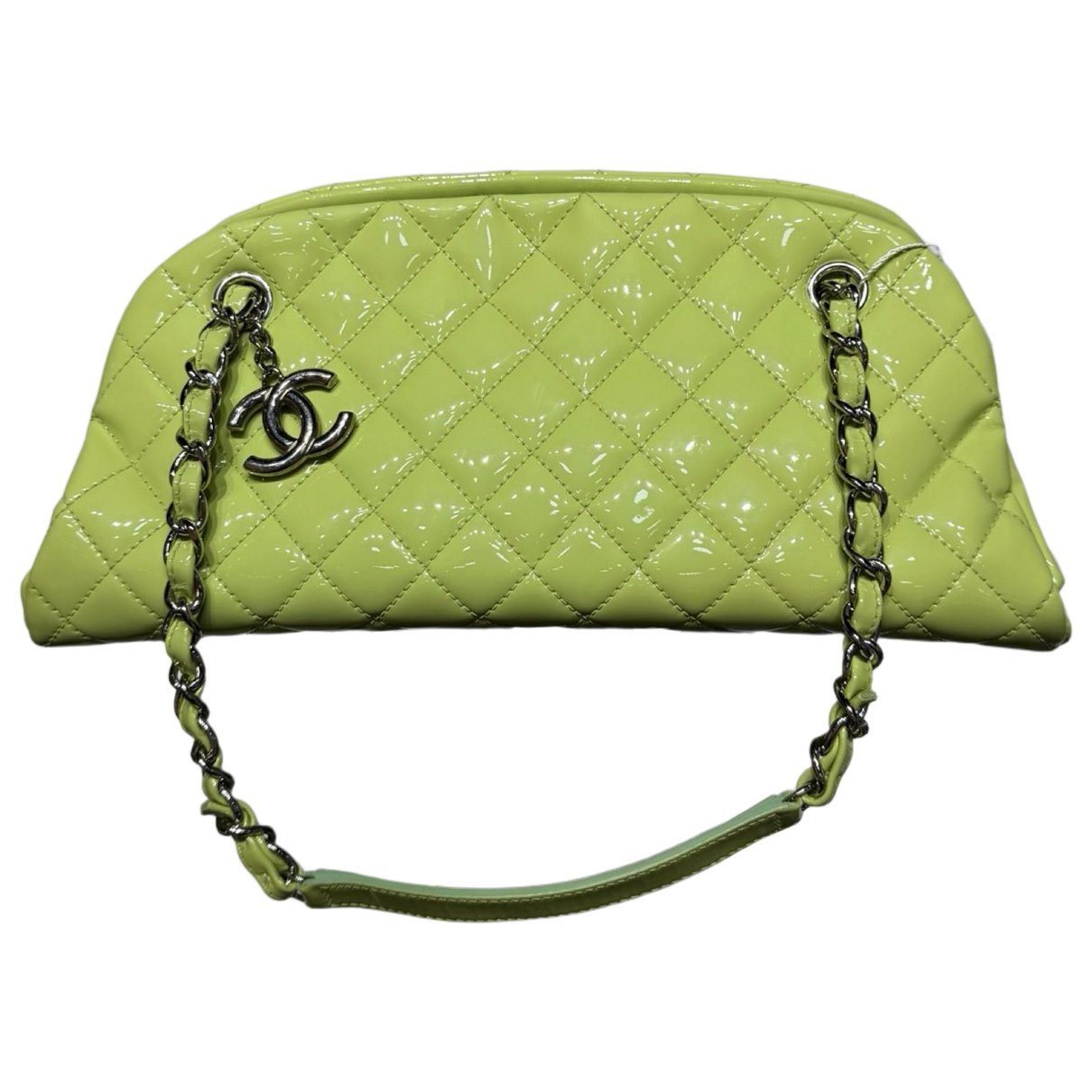 Mademoiselle patent leather bowling bag
