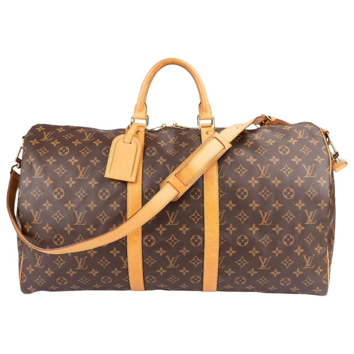 Keepall leather travel bag