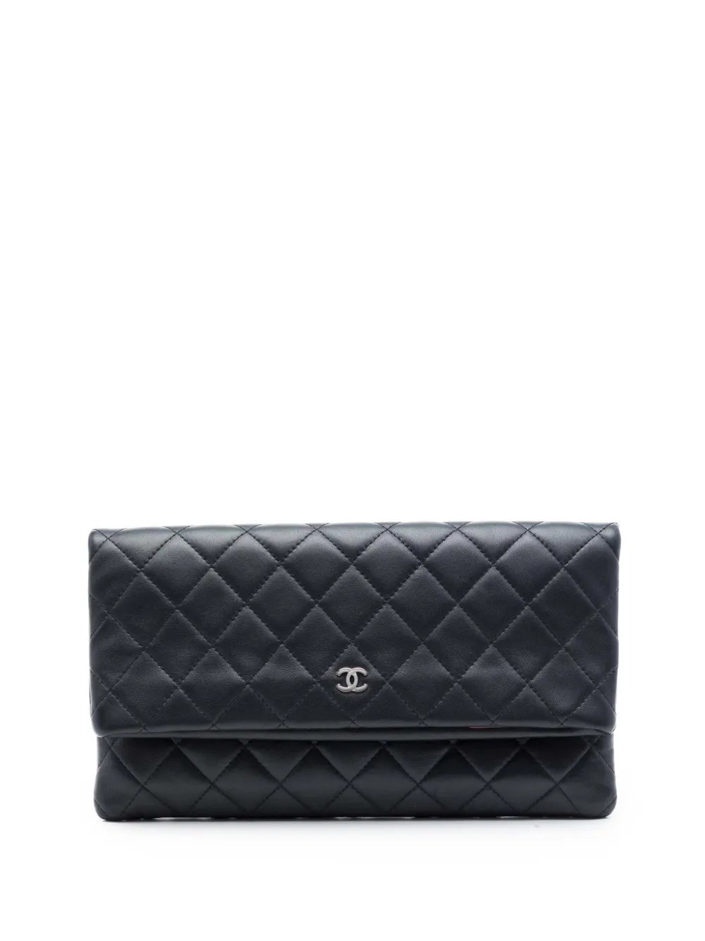 2016-2017 Quilted Lambskin CC Beauty Foldover clutch bag