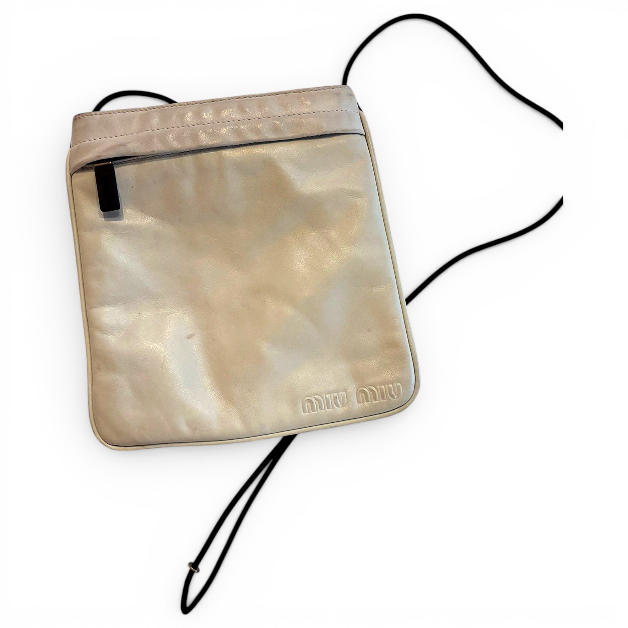 Leather clutch bag