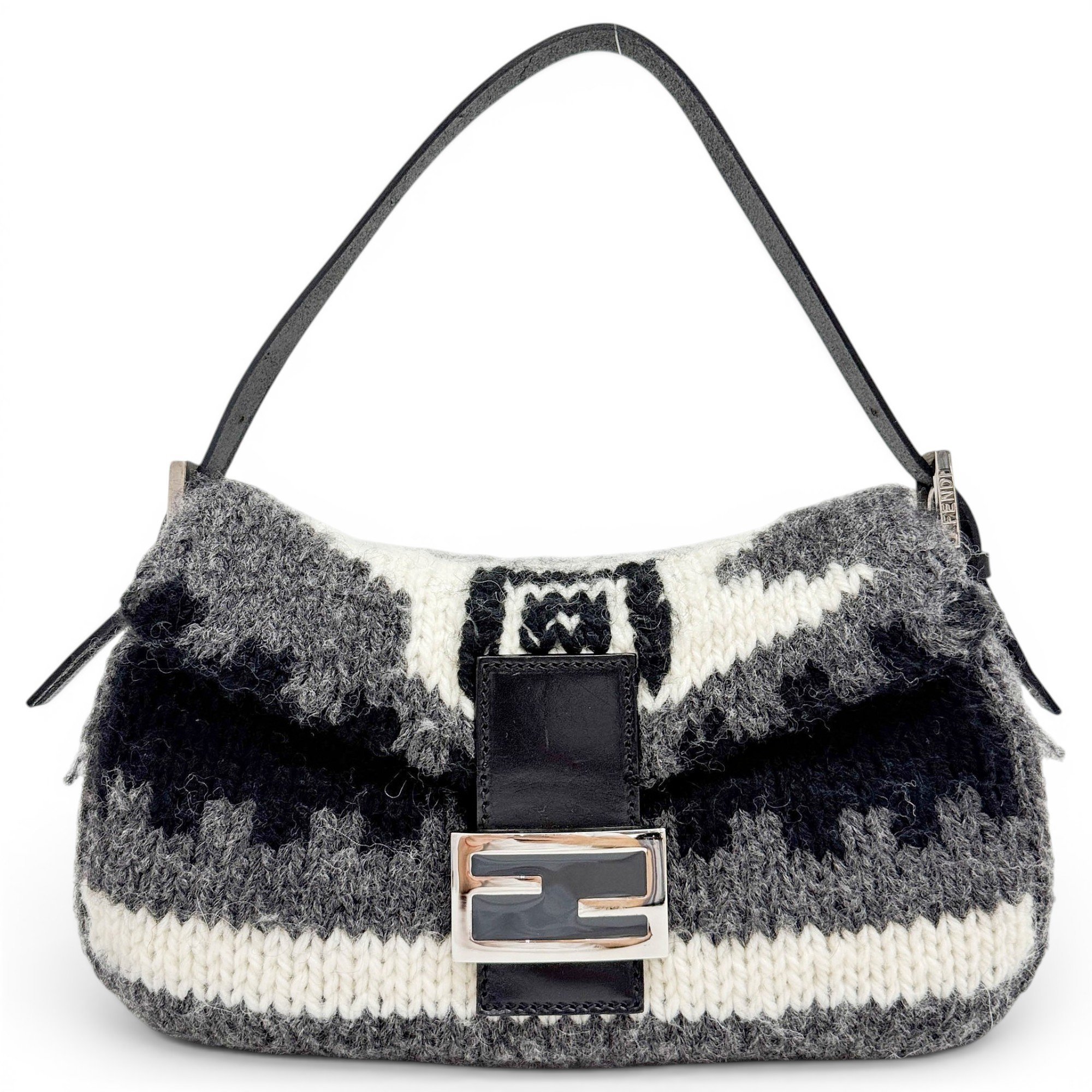 Baguette wool handbag