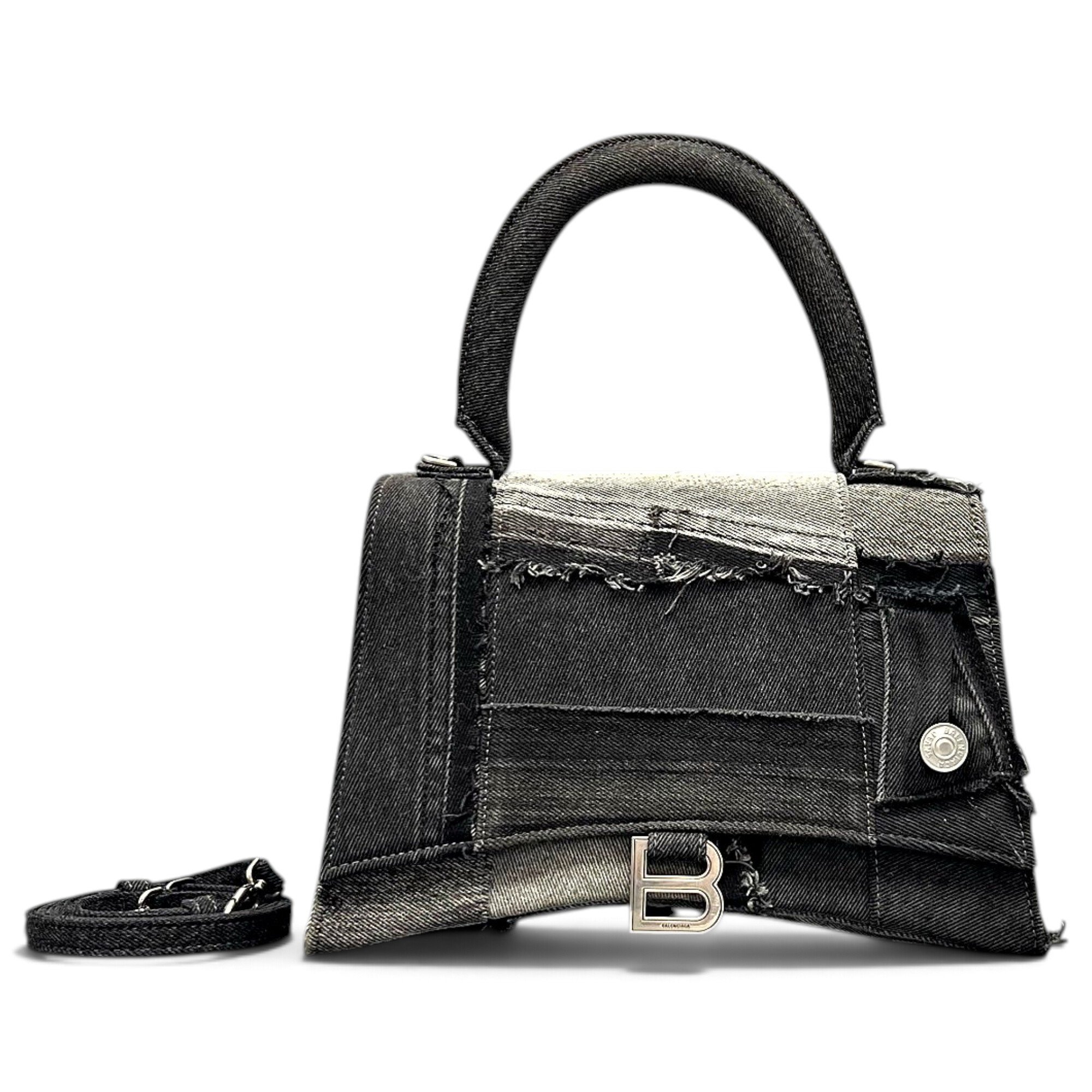 Hourglass cloth handbag
