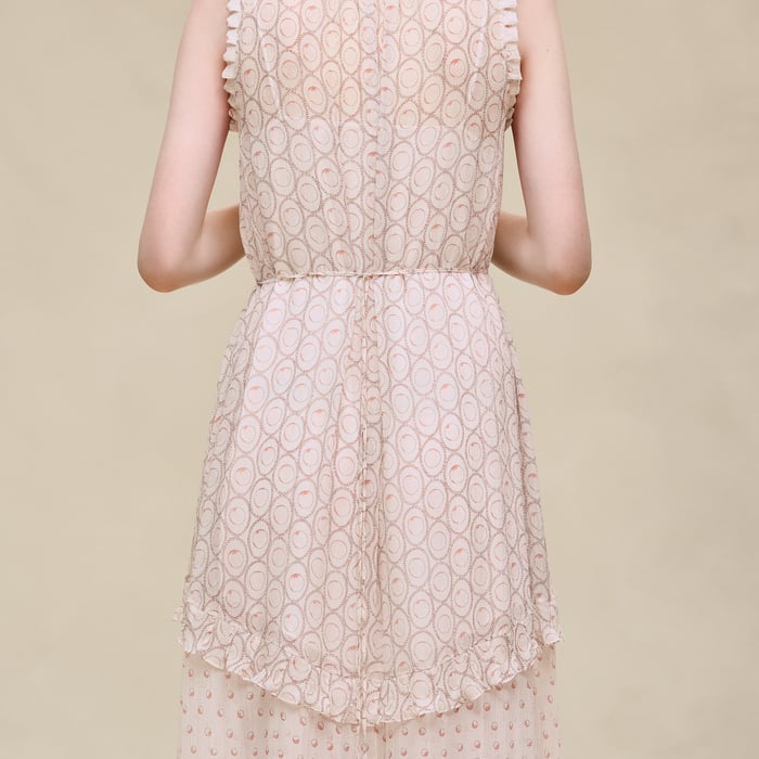 Rose Opaline "Clous" Sleeveless Dress