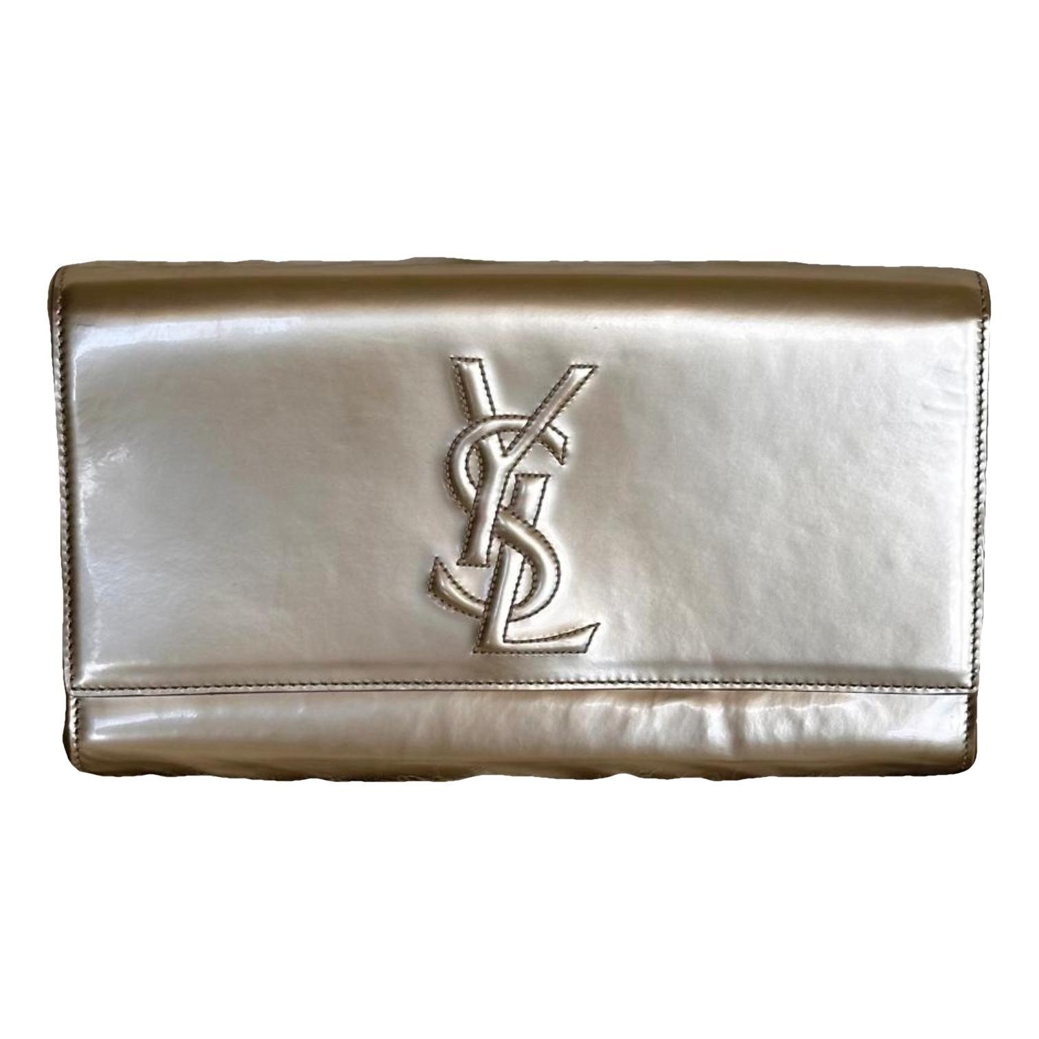 Leather clutch bag