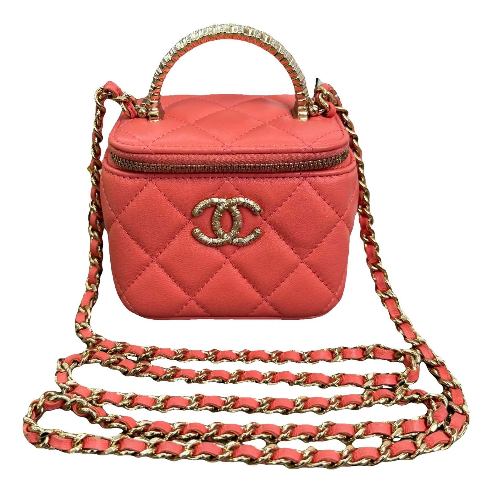 Vanity leather handbag