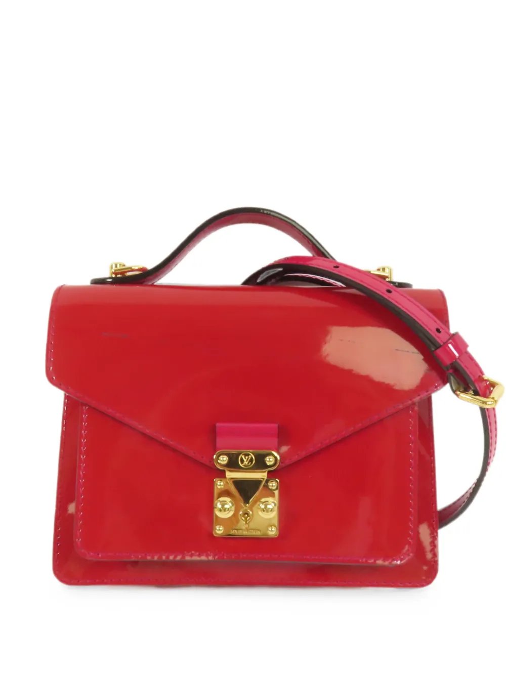 2012 BB Monceau Vernis-leather crossbody bag
