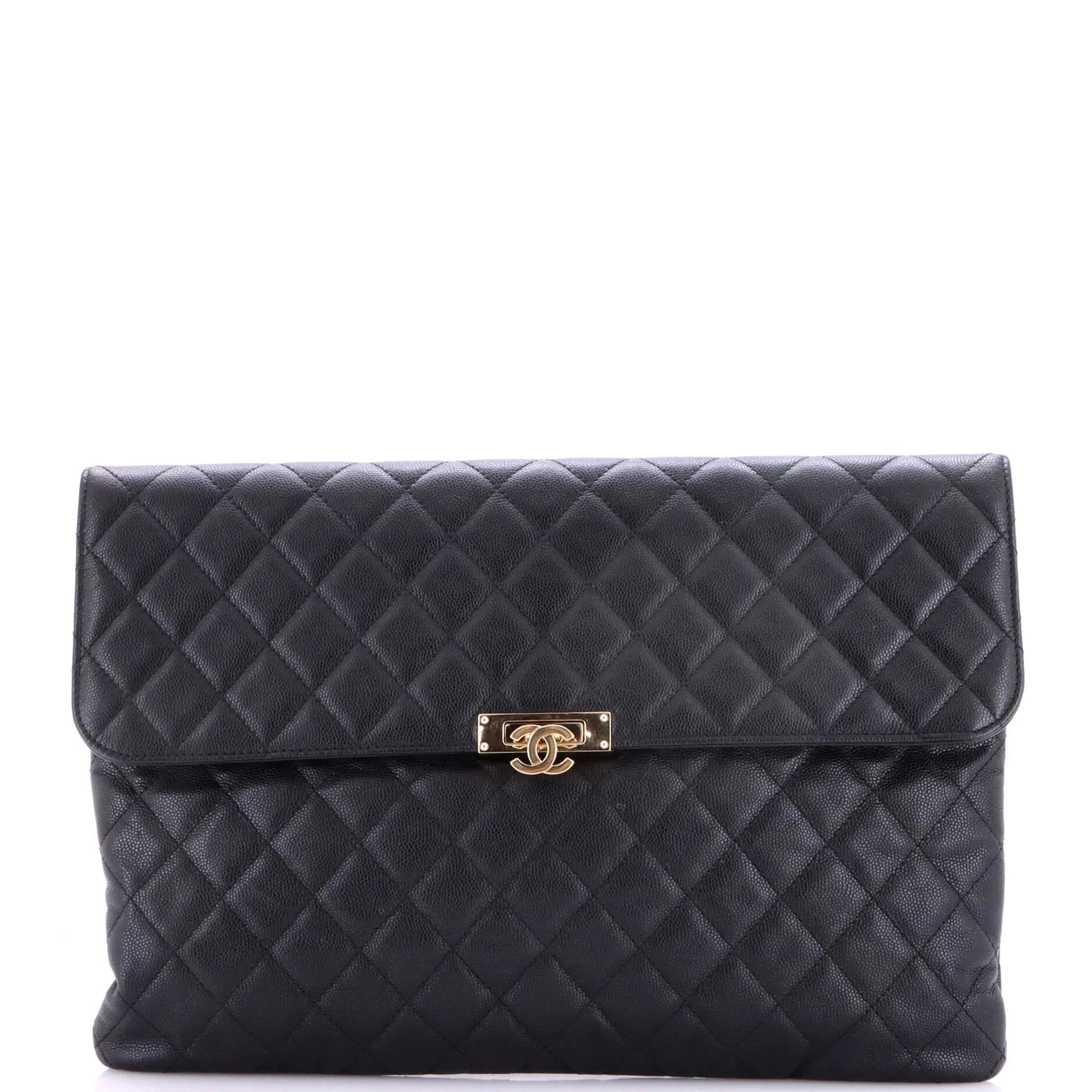 Leather clutch bag